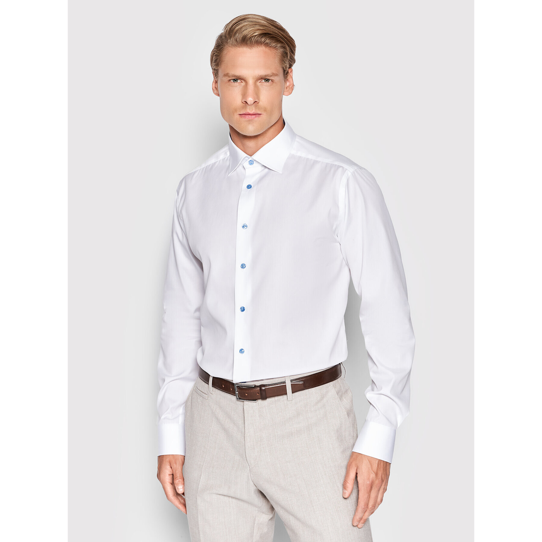 Eton Риза 100003813 Бял Slim Fit - Pepit.bg