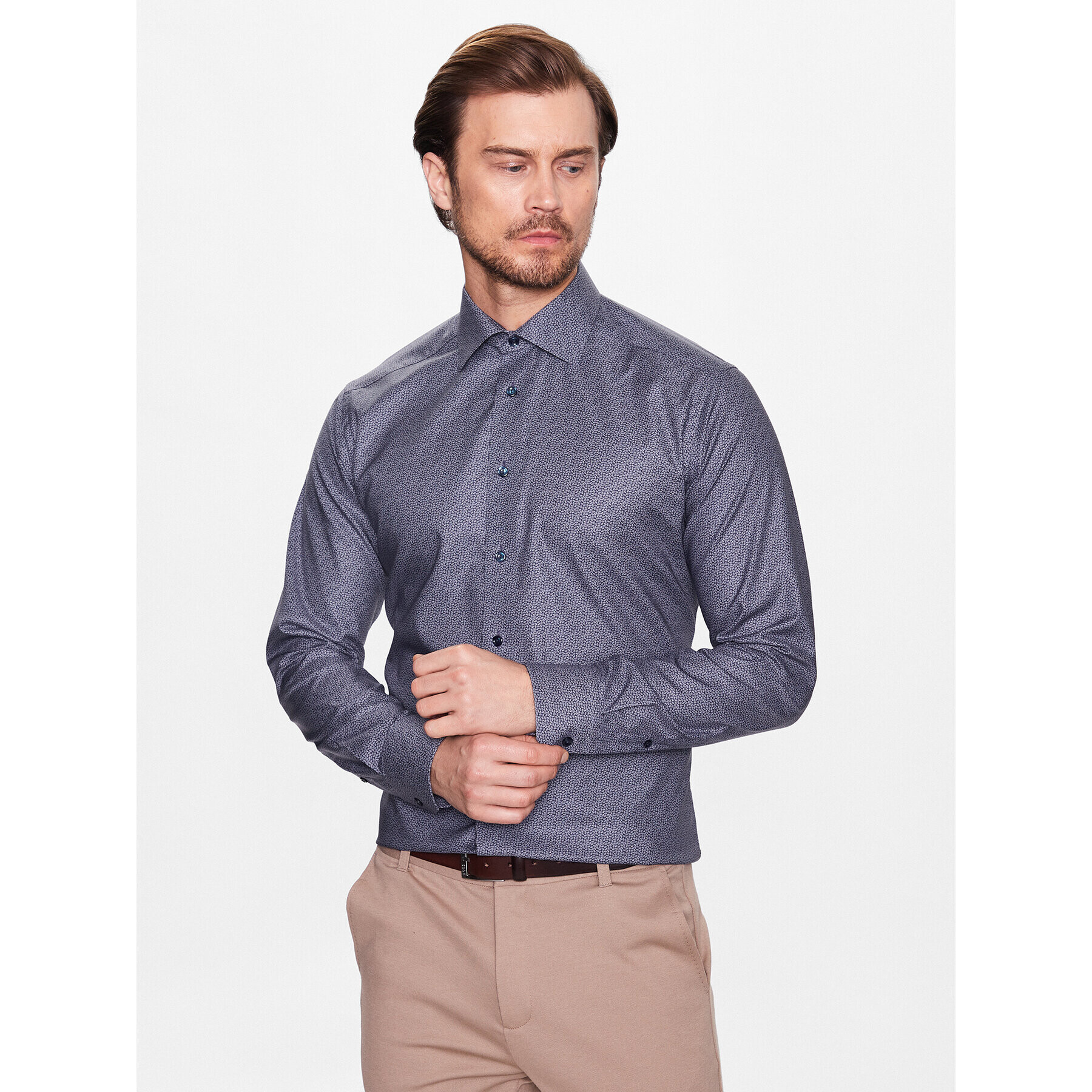 Eton Риза 100003873 Тъмносин Slim Fit - Pepit.bg