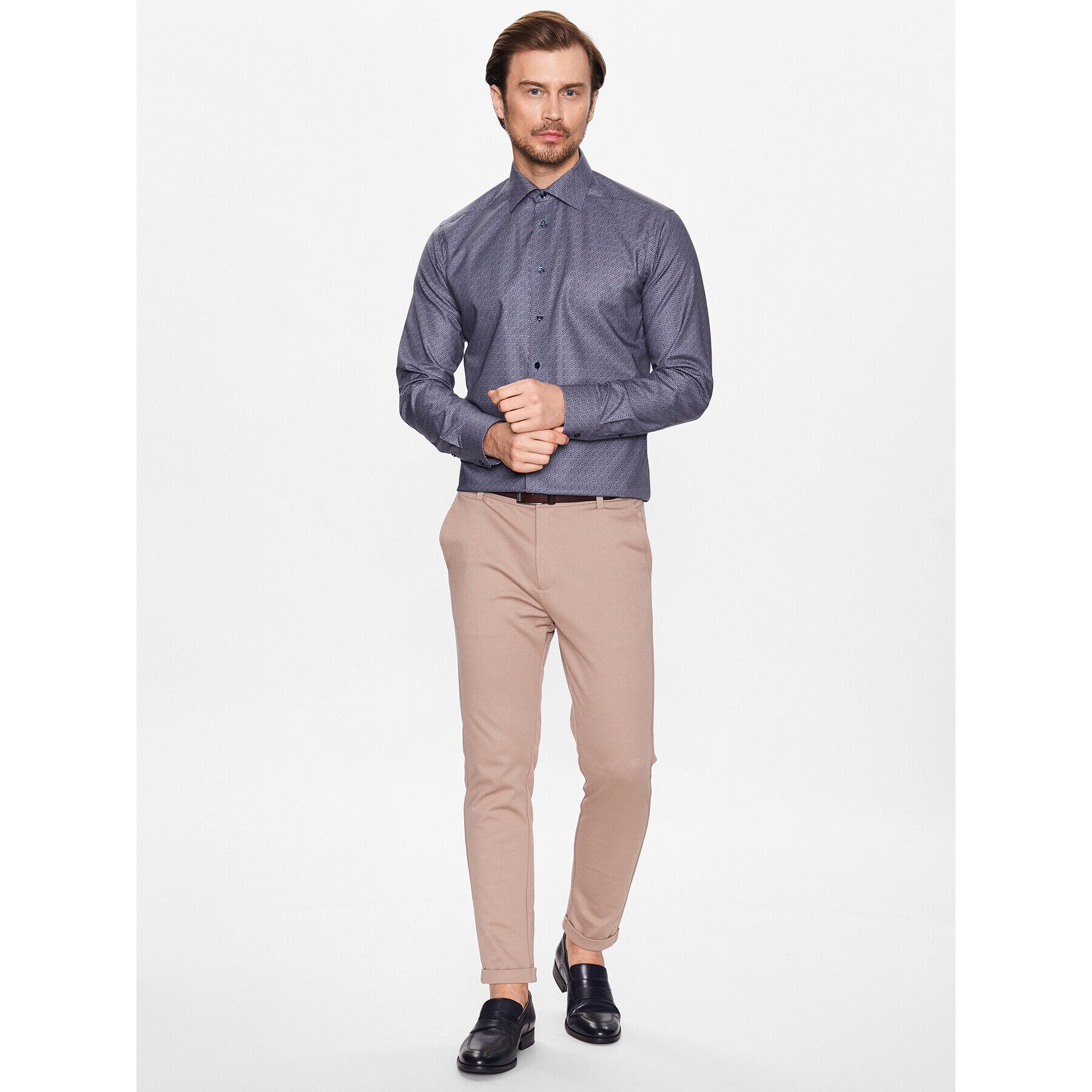 Eton Риза 100003873 Тъмносин Slim Fit - Pepit.bg
