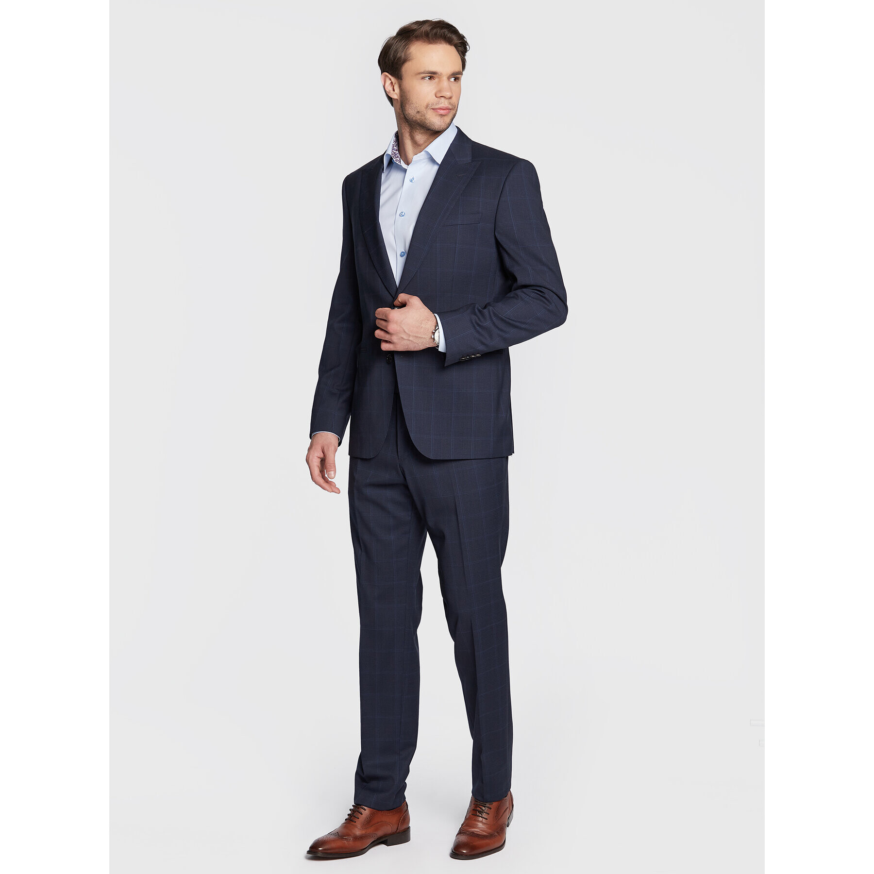 Eton Риза 100004052 Син Slim Fit - Pepit.bg