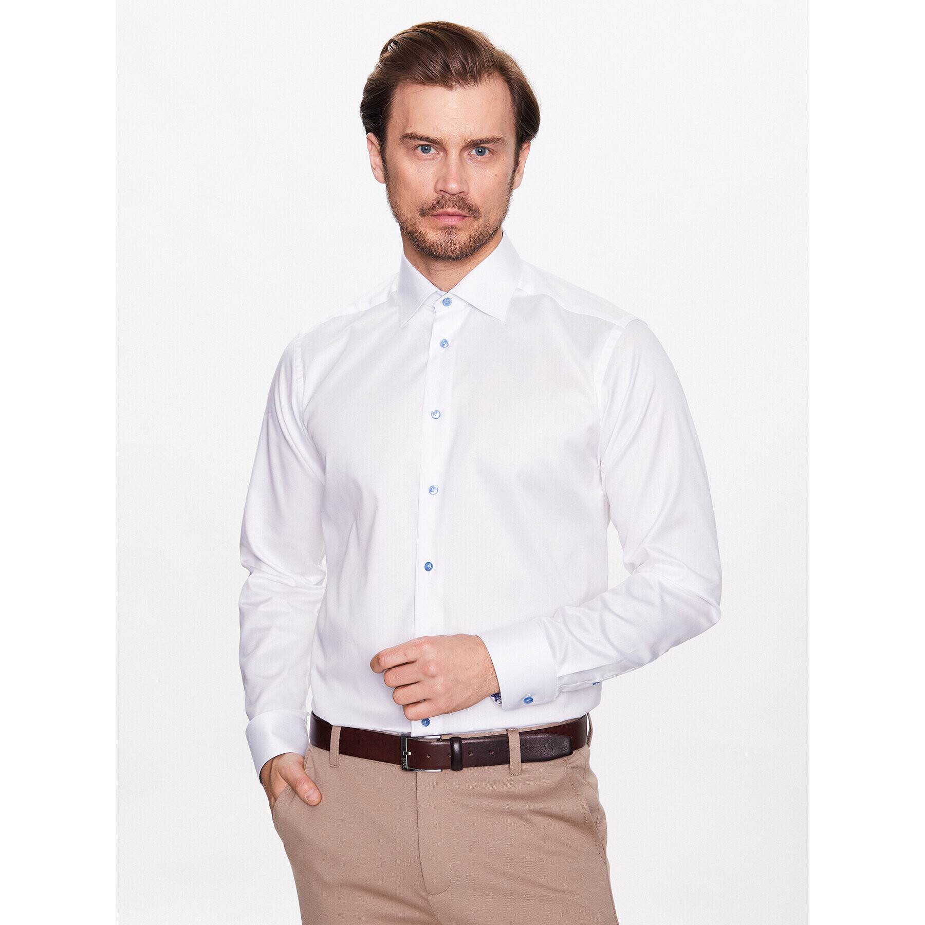 Eton Риза 100004298 Бял Slim Fit - Pepit.bg