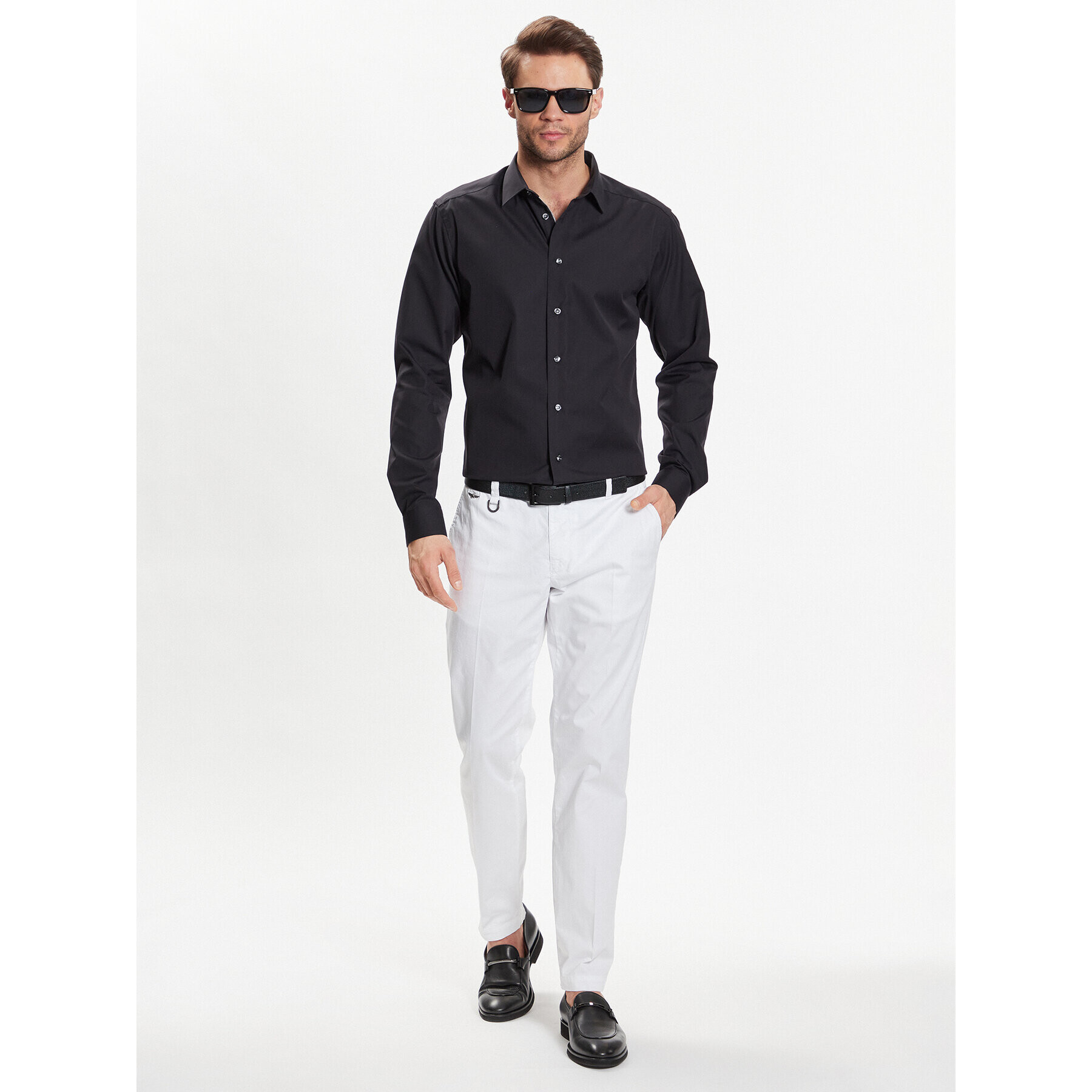Eton Риза 100004471 Черен Slim Fit - Pepit.bg