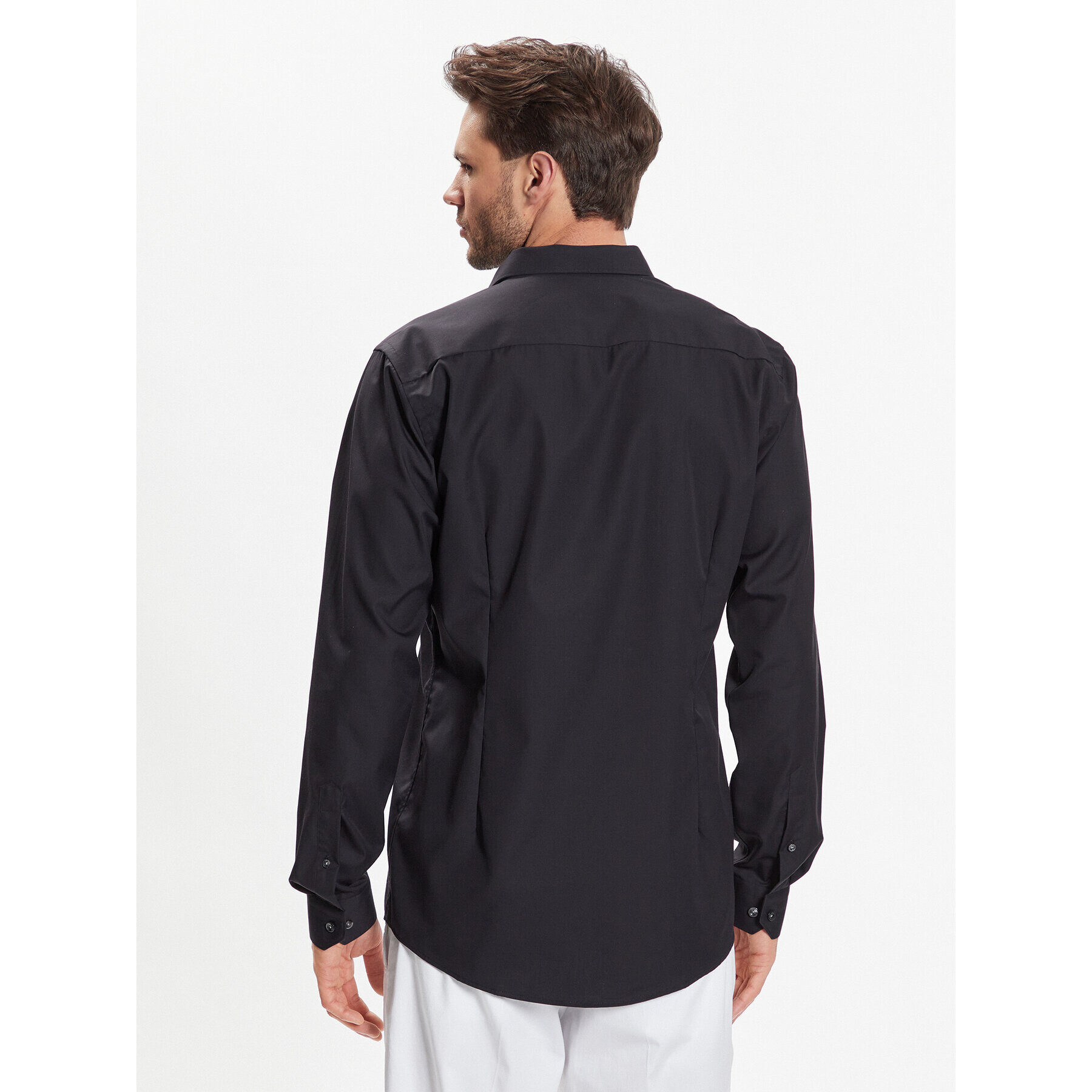 Eton Риза 100004471 Черен Slim Fit - Pepit.bg