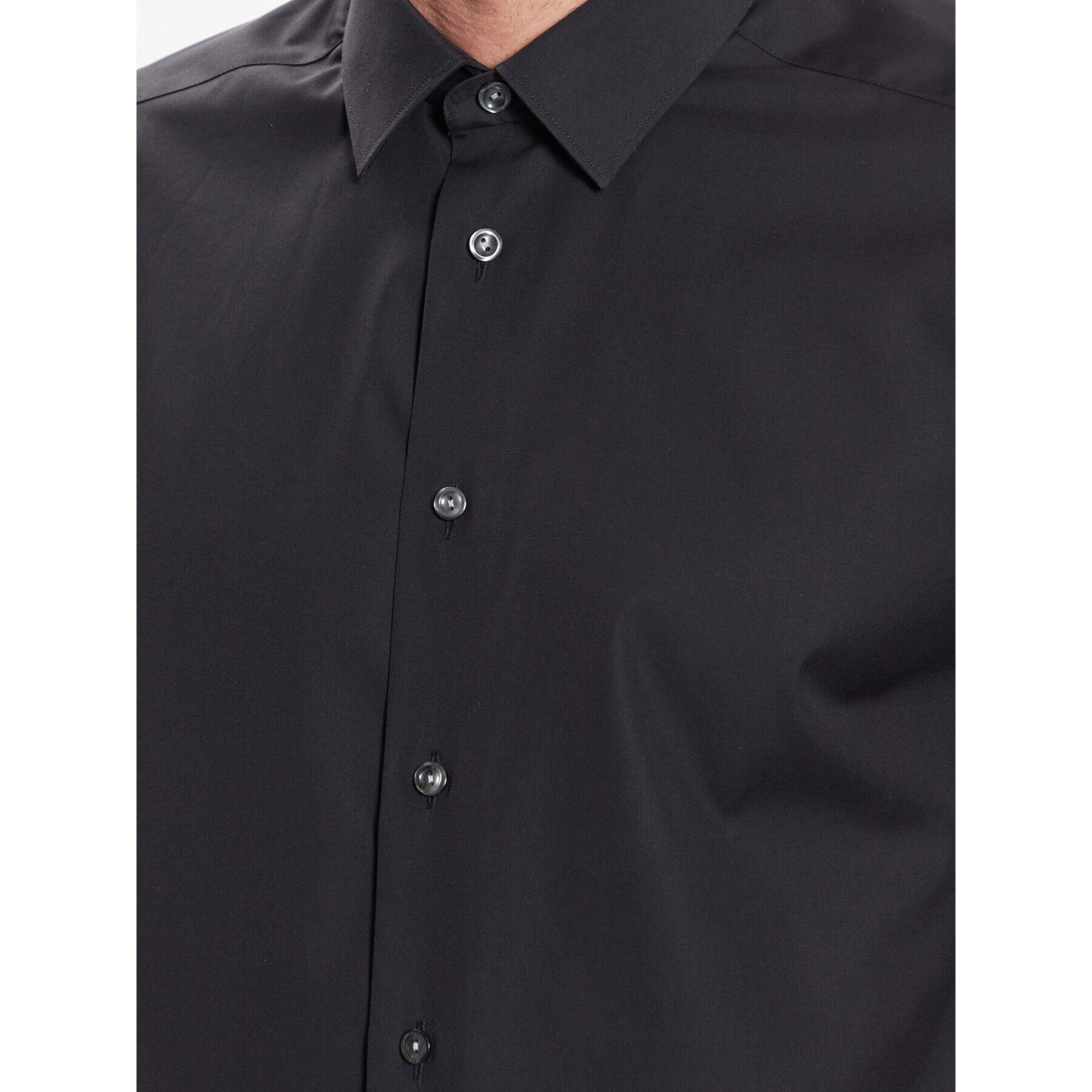 Eton Риза 100004471 Черен Slim Fit - Pepit.bg