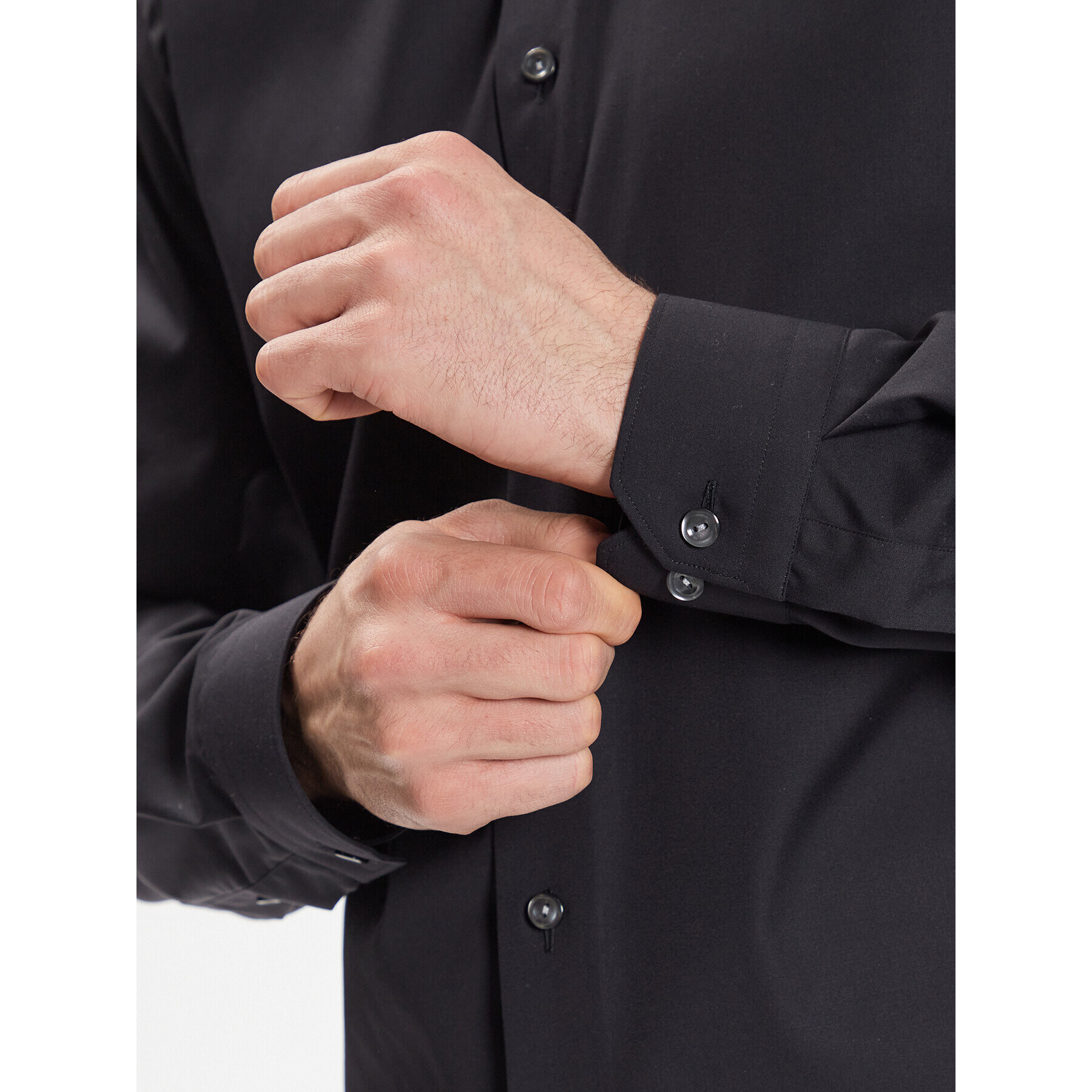 Eton Риза 100004471 Черен Slim Fit - Pepit.bg