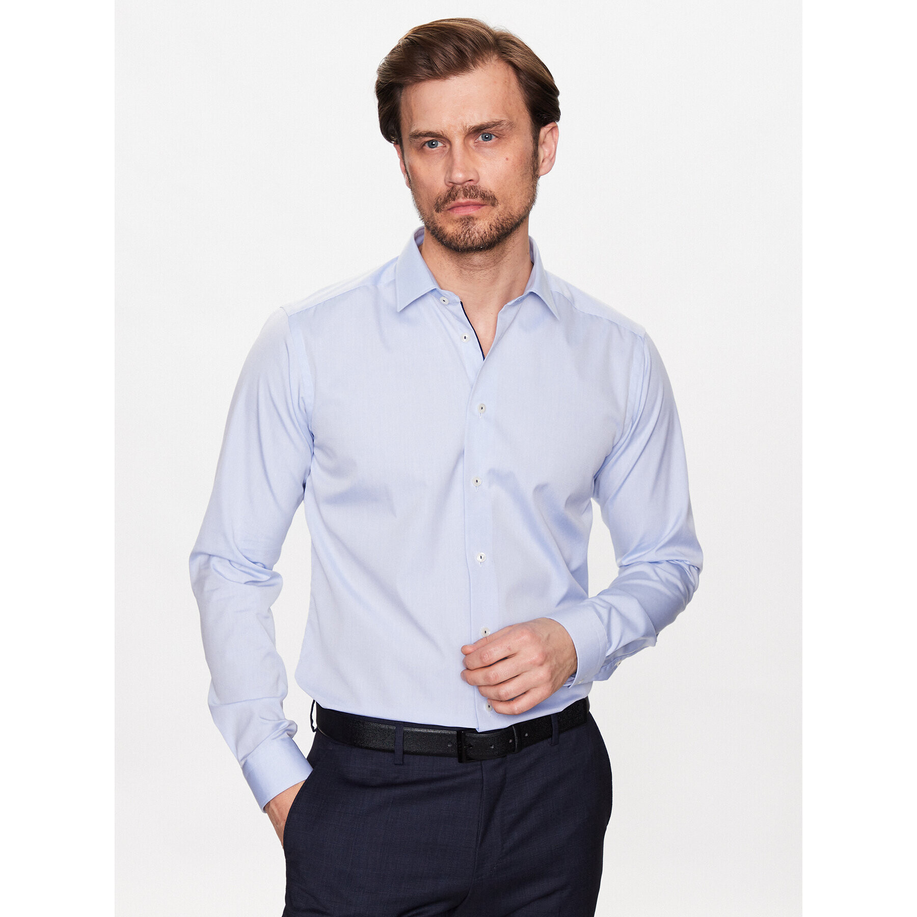 Eton Риза 100004471 Син Slim Fit - Pepit.bg