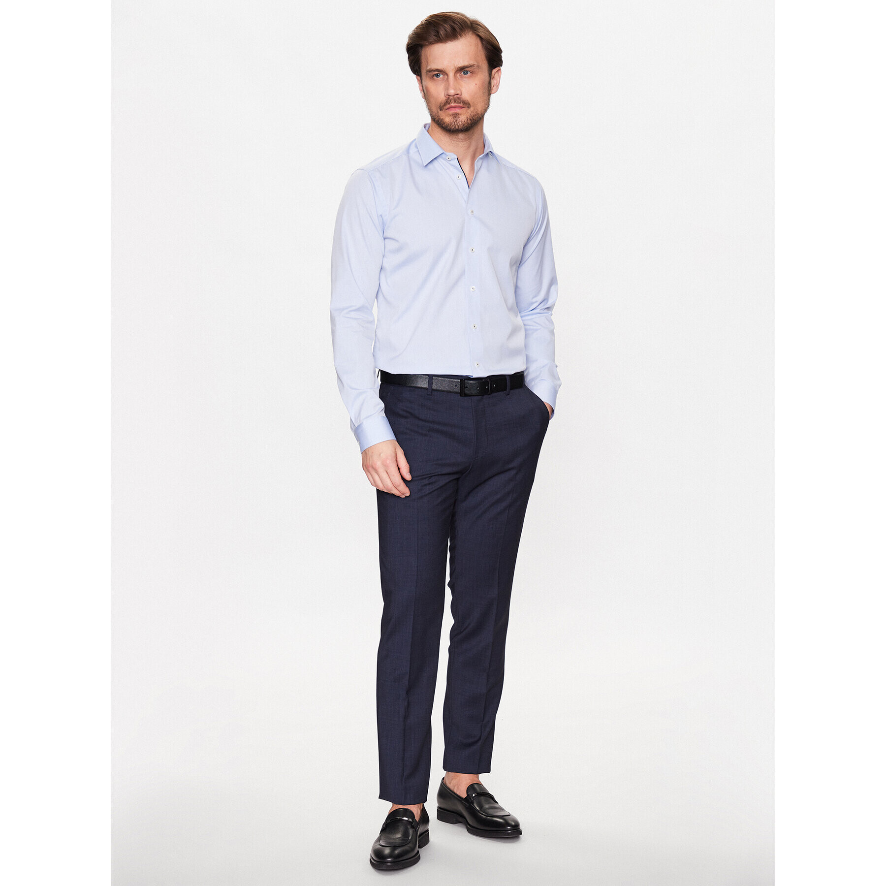 Eton Риза 100004471 Син Slim Fit - Pepit.bg