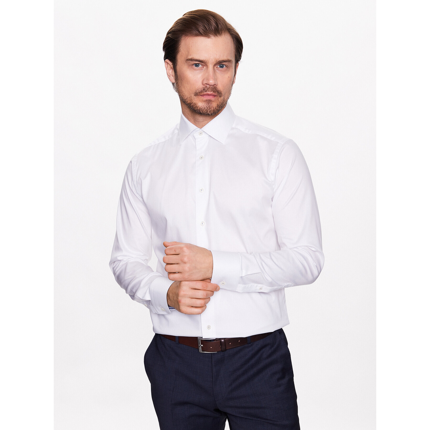 Eton Риза 100004489 Бял Slim Fit - Pepit.bg