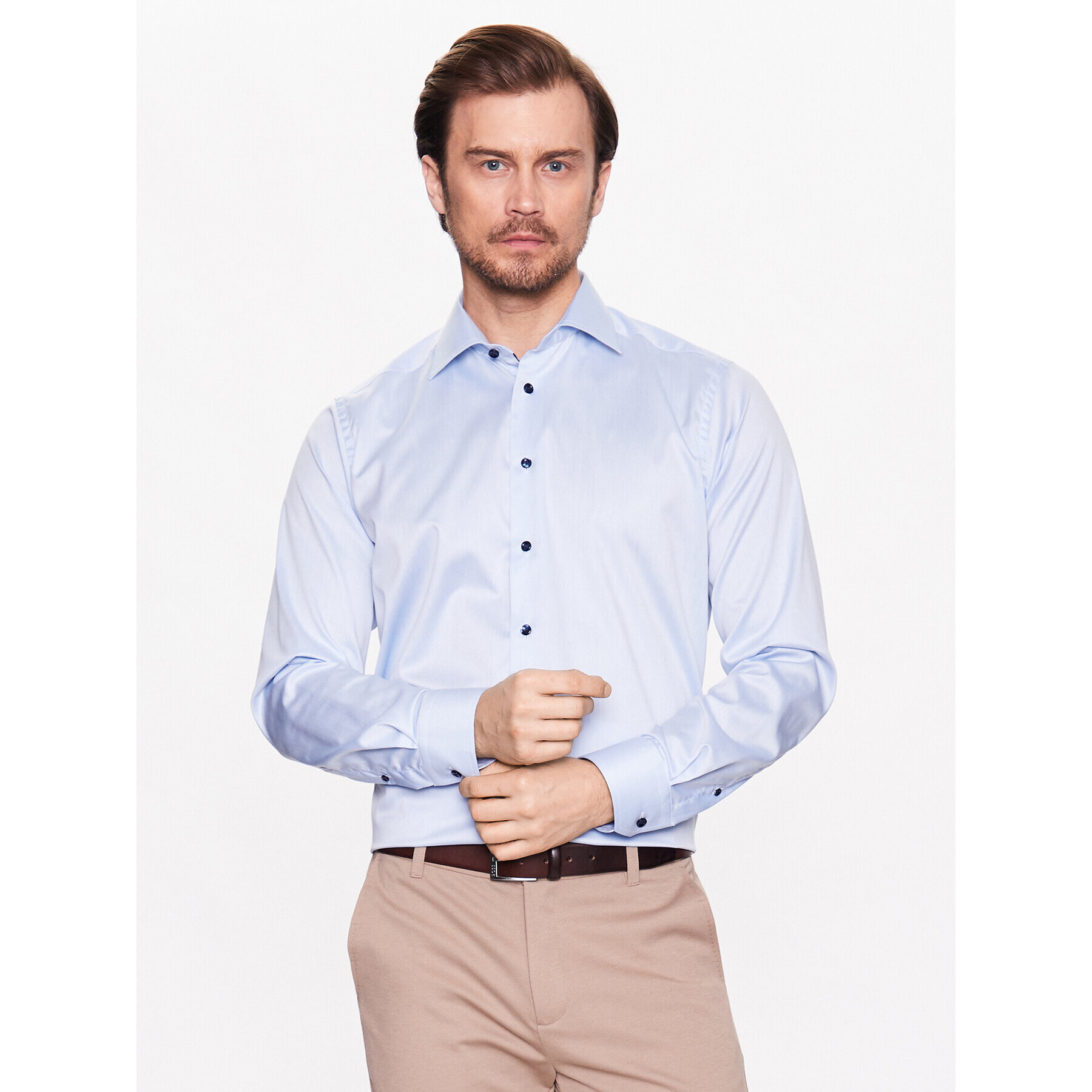 Eton Риза 100004650 Син Regular Fit - Pepit.bg