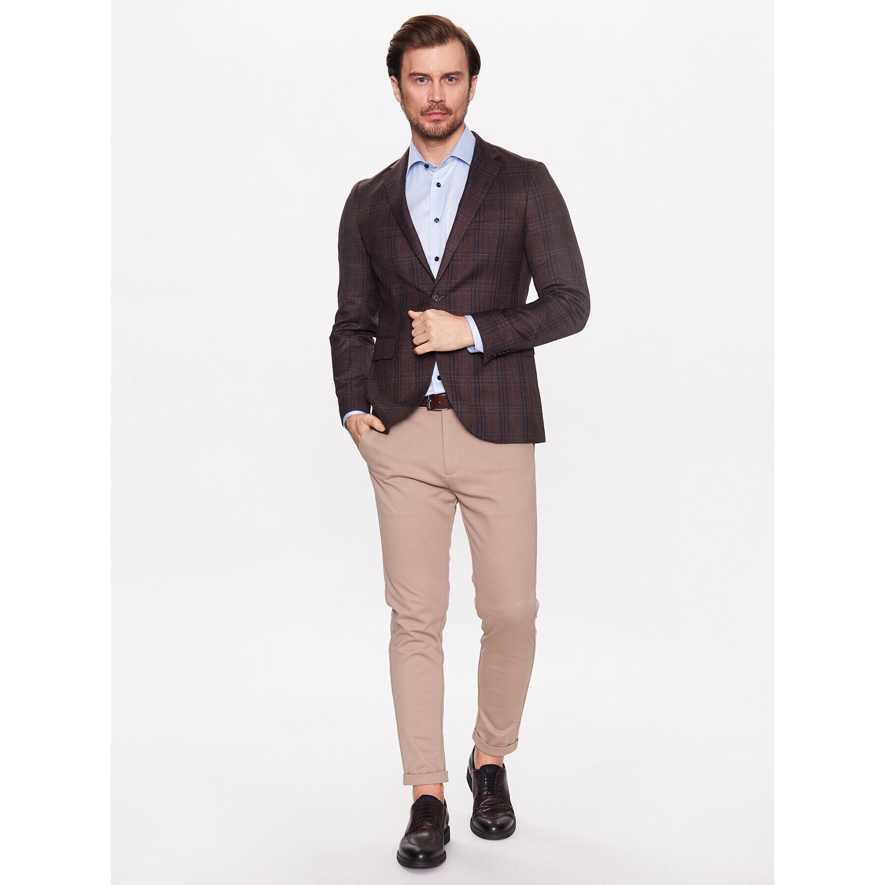 Eton Риза 100004650 Син Regular Fit - Pepit.bg