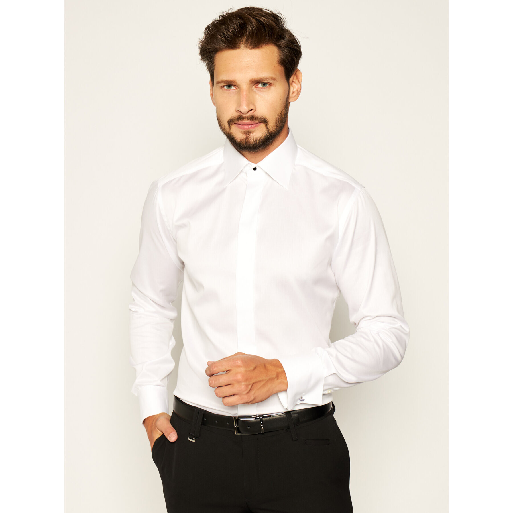 Eton Риза 300070518 Бял Slim Fit - Pepit.bg