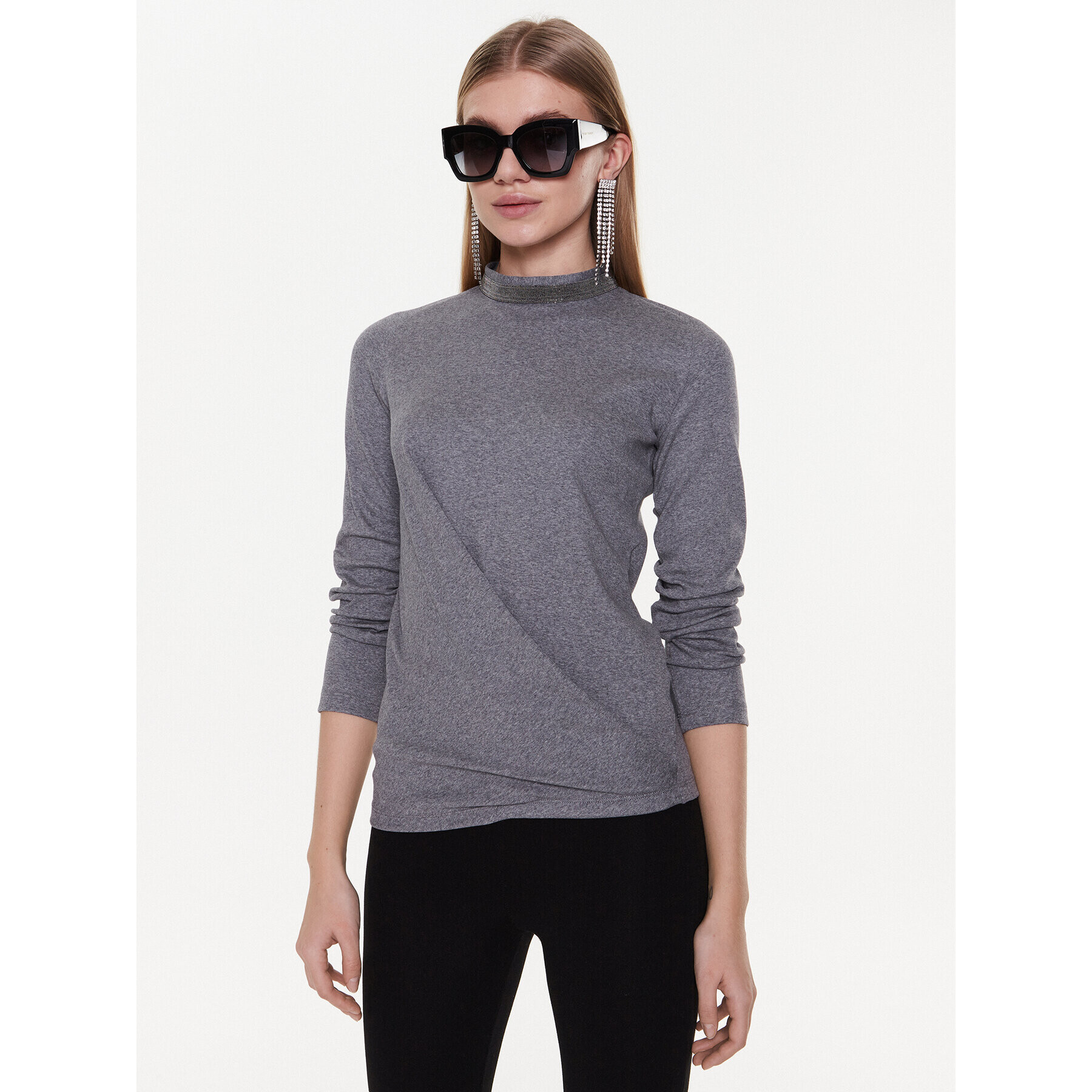Fabiana Filippi Блуза JED222B708 Сив Regular Fit - Pepit.bg