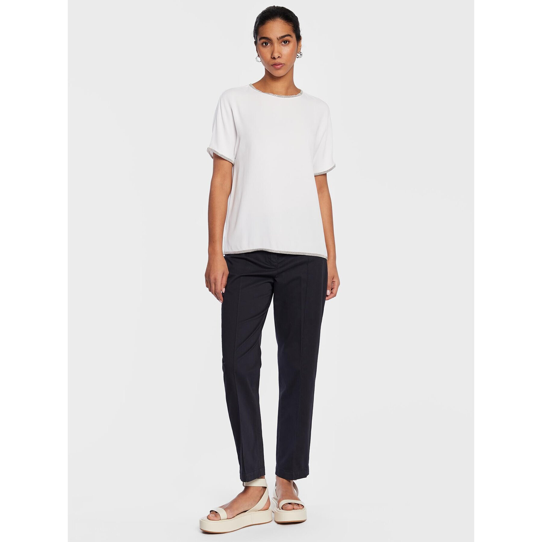 Fabiana Filippi Блуза TPD222W313 Бял Regular Fit - Pepit.bg