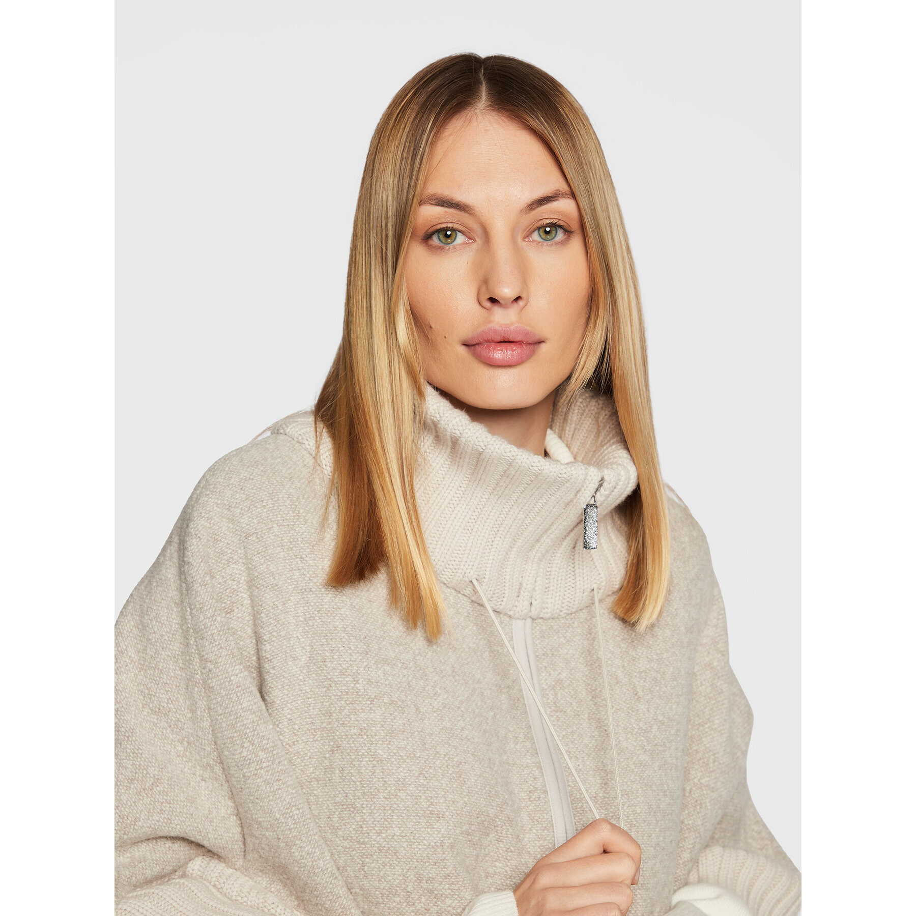 Fabiana Filippi Кардиган CTD222W255 Сив Oversize - Pepit.bg