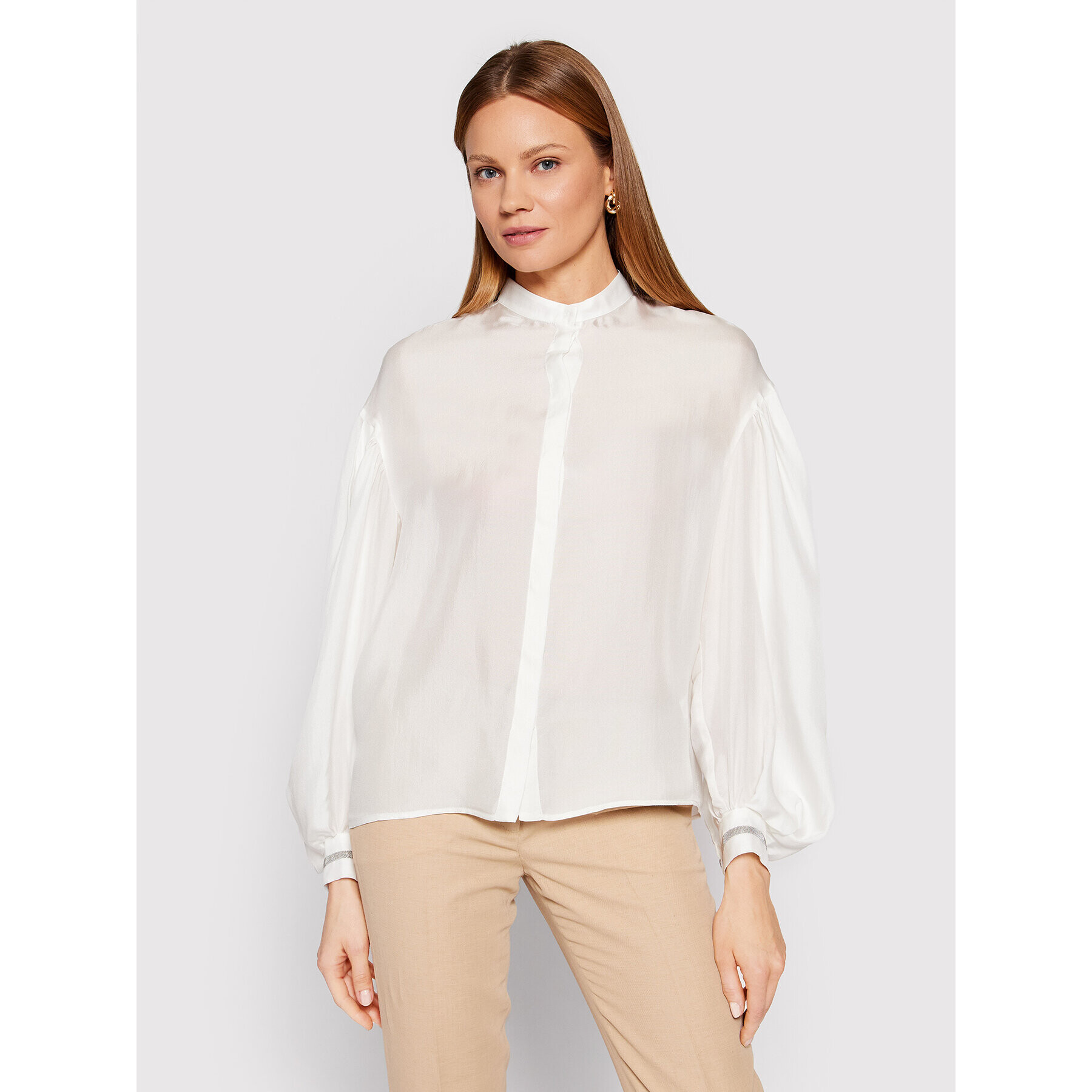 Fabiana Filippi Риза CAD272W325 Бял Oversize - Pepit.bg