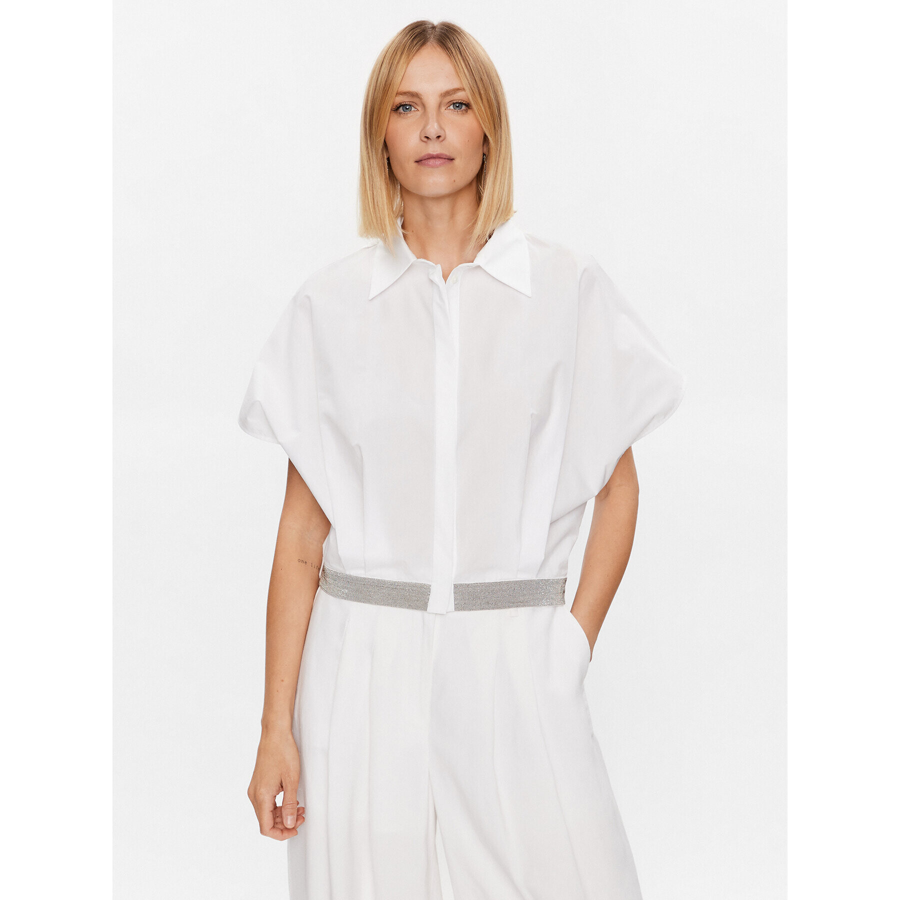 Fabiana Filippi Риза CAD273W356 Бял Regular Fit - Pepit.bg