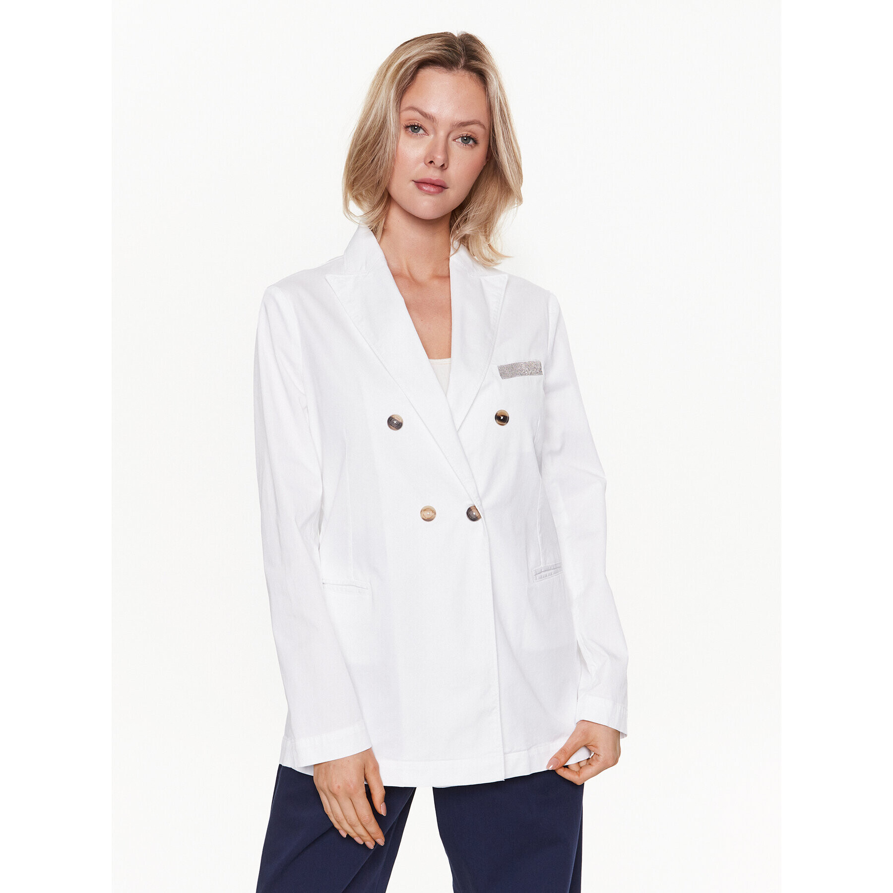 Fabiana Filippi Сако GCD273W247 Бял Regular Fit - Pepit.bg