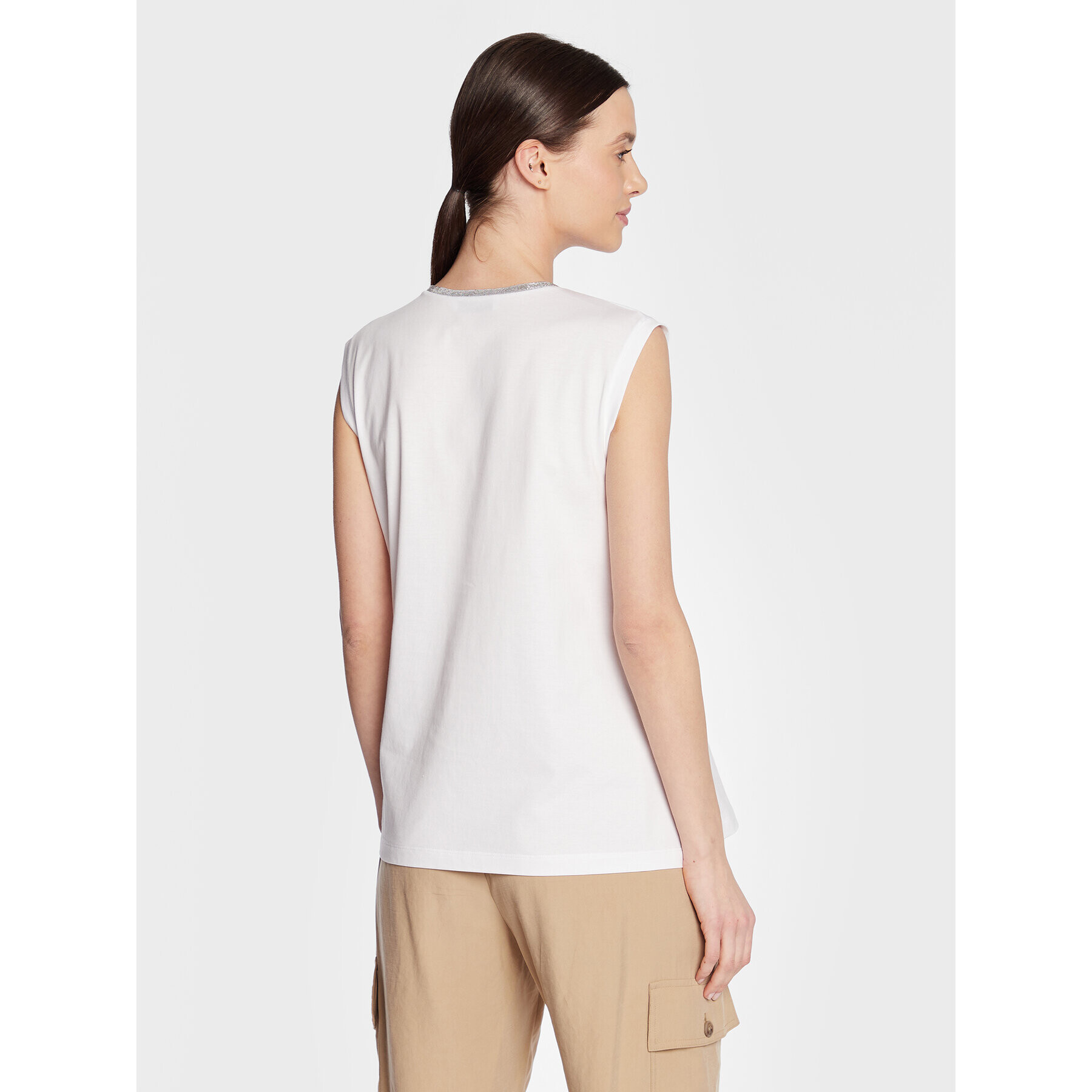 Fabiana Filippi топ JED273W138 Бял Regular Fit - Pepit.bg