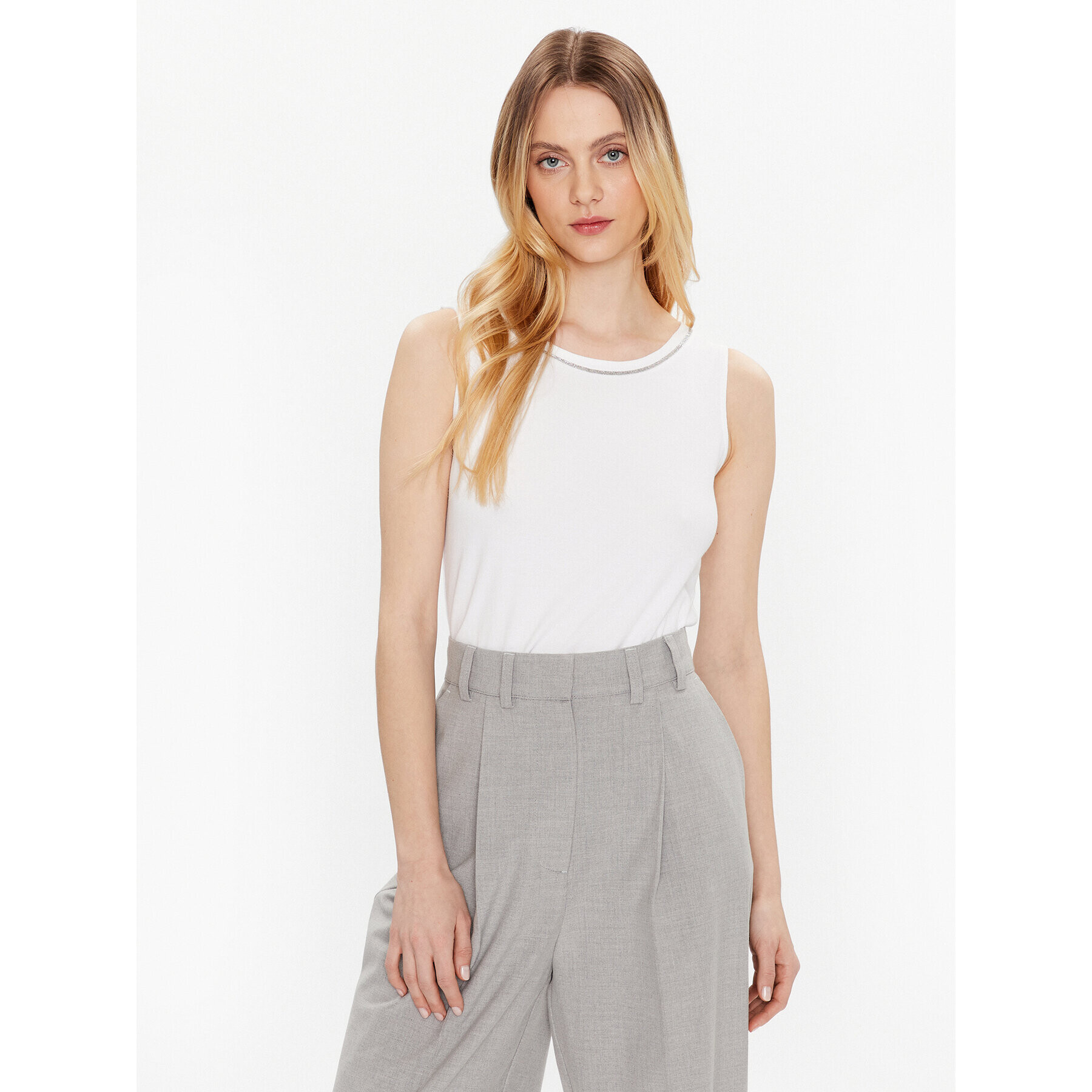 Fabiana Filippi топ JED273W150 Бял Regular Fit - Pepit.bg