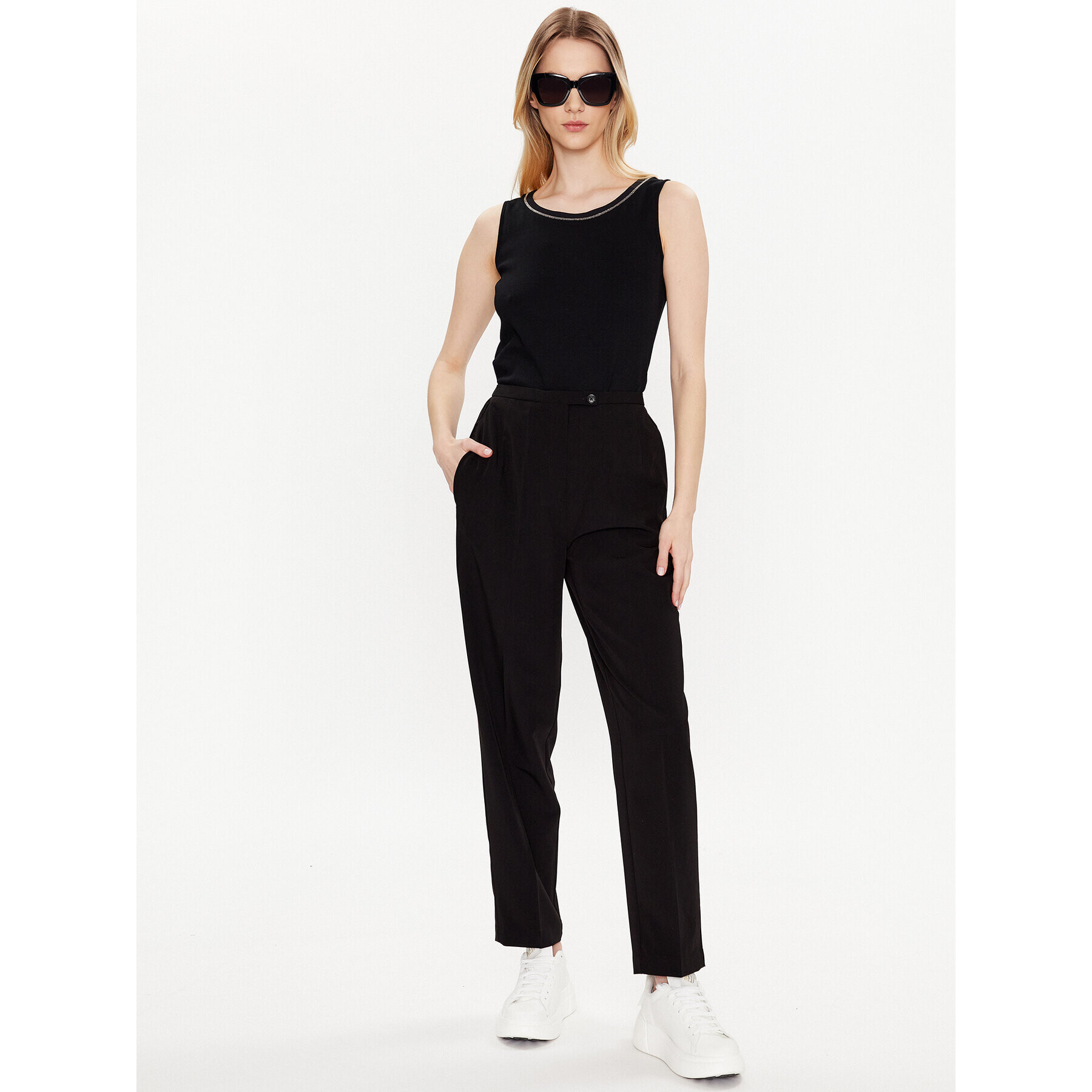 Fabiana Filippi топ JED273W150 Черен Regular Fit - Pepit.bg