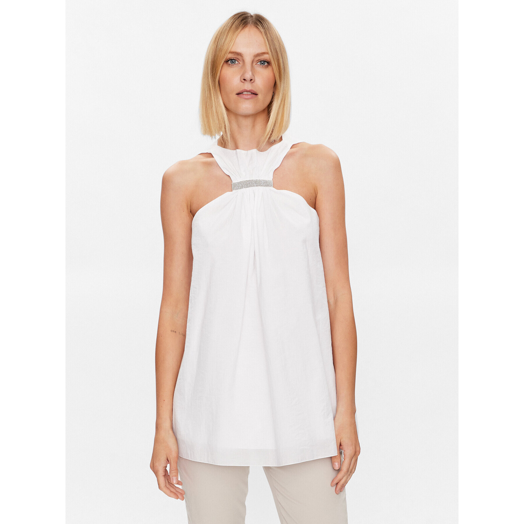Fabiana Filippi топ TPD273B634 Бял Regular Fit - Pepit.bg