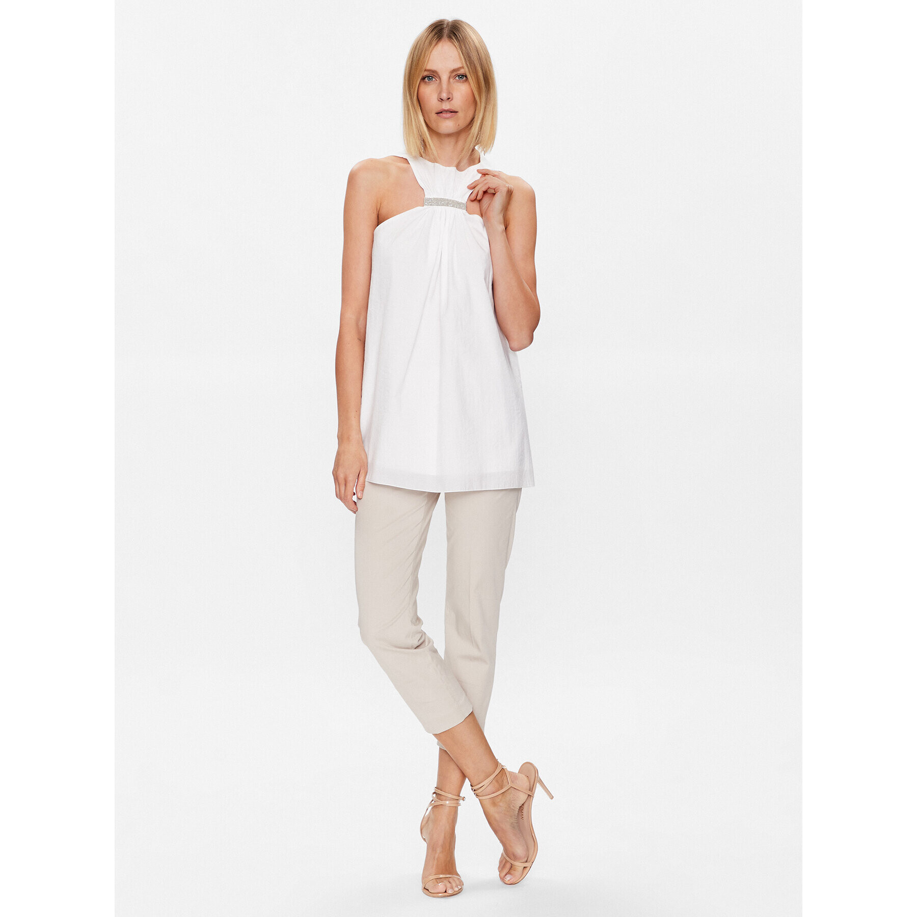 Fabiana Filippi топ TPD273B634 Бял Regular Fit - Pepit.bg