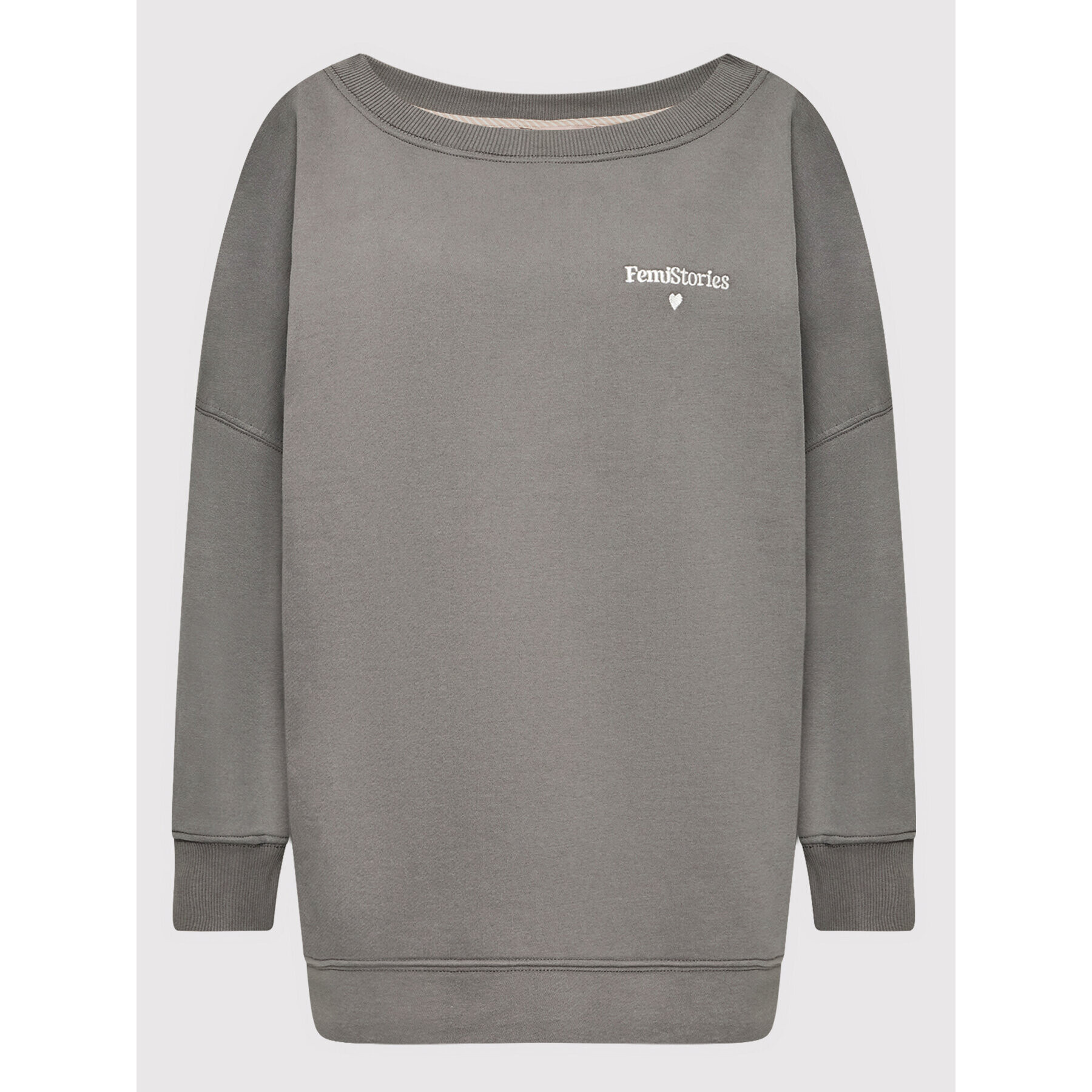 Femi Stories Суитшърт Ria Сив Oversize - Pepit.bg
