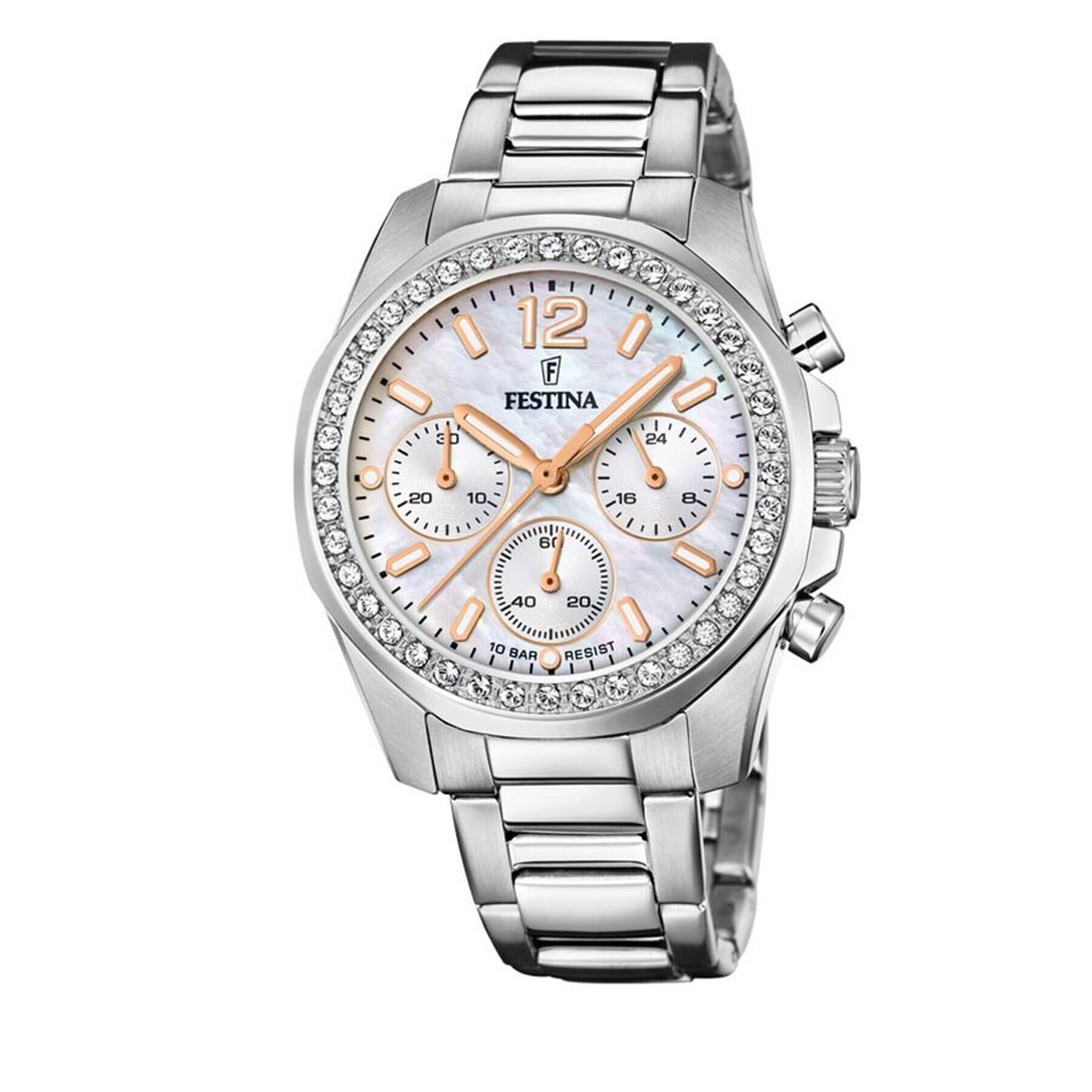 Festina Часовник Boyfriend Chronograph 20606/1 Сребрист - Pepit.bg