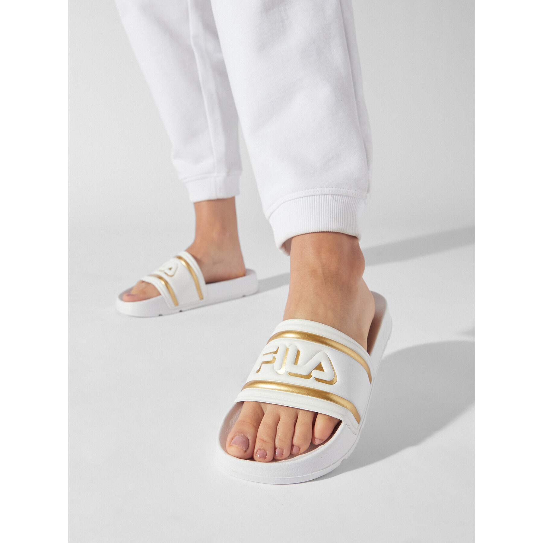 Fila Чехли Morro Bay Logo Slipper Wmn FFW0102.13069 Бял - Pepit.bg