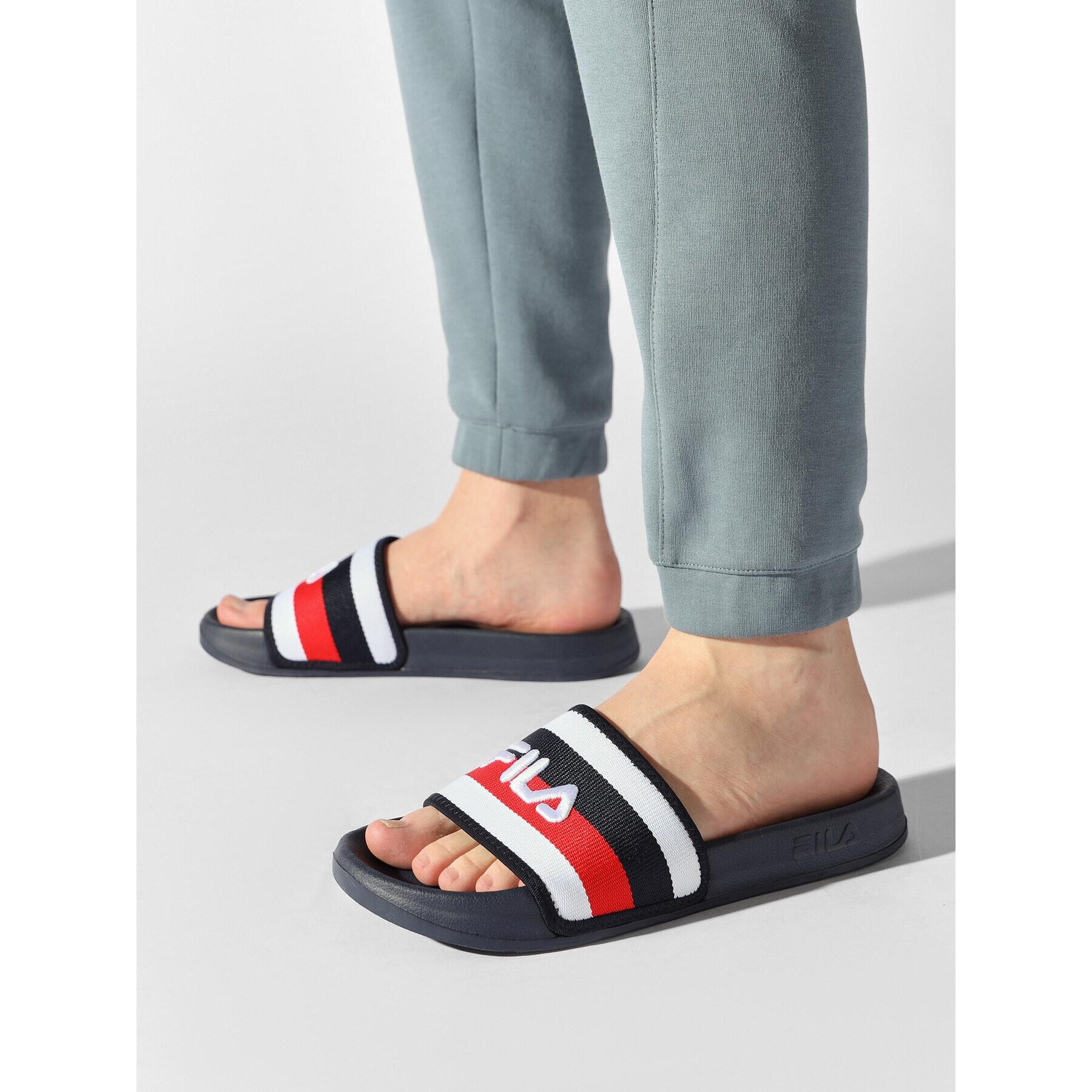 Fila Чехли Morro Bay Stripes Slipper FFM0035.50007 Тъмносин - Pepit.bg
