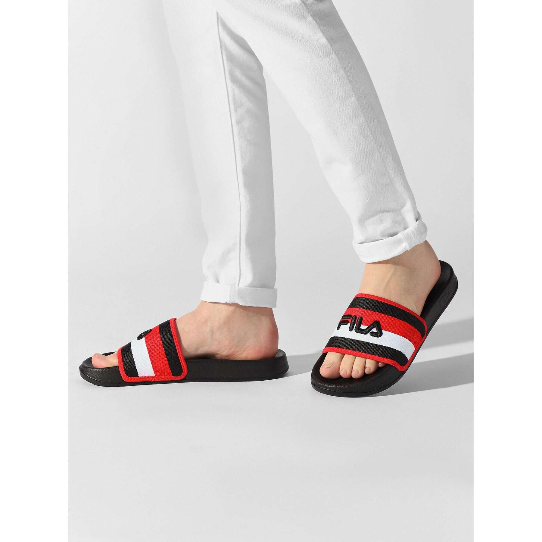 Fila Чехли Morro Bay Stripes Slipper FFM0035.80010 Черен - Pepit.bg
