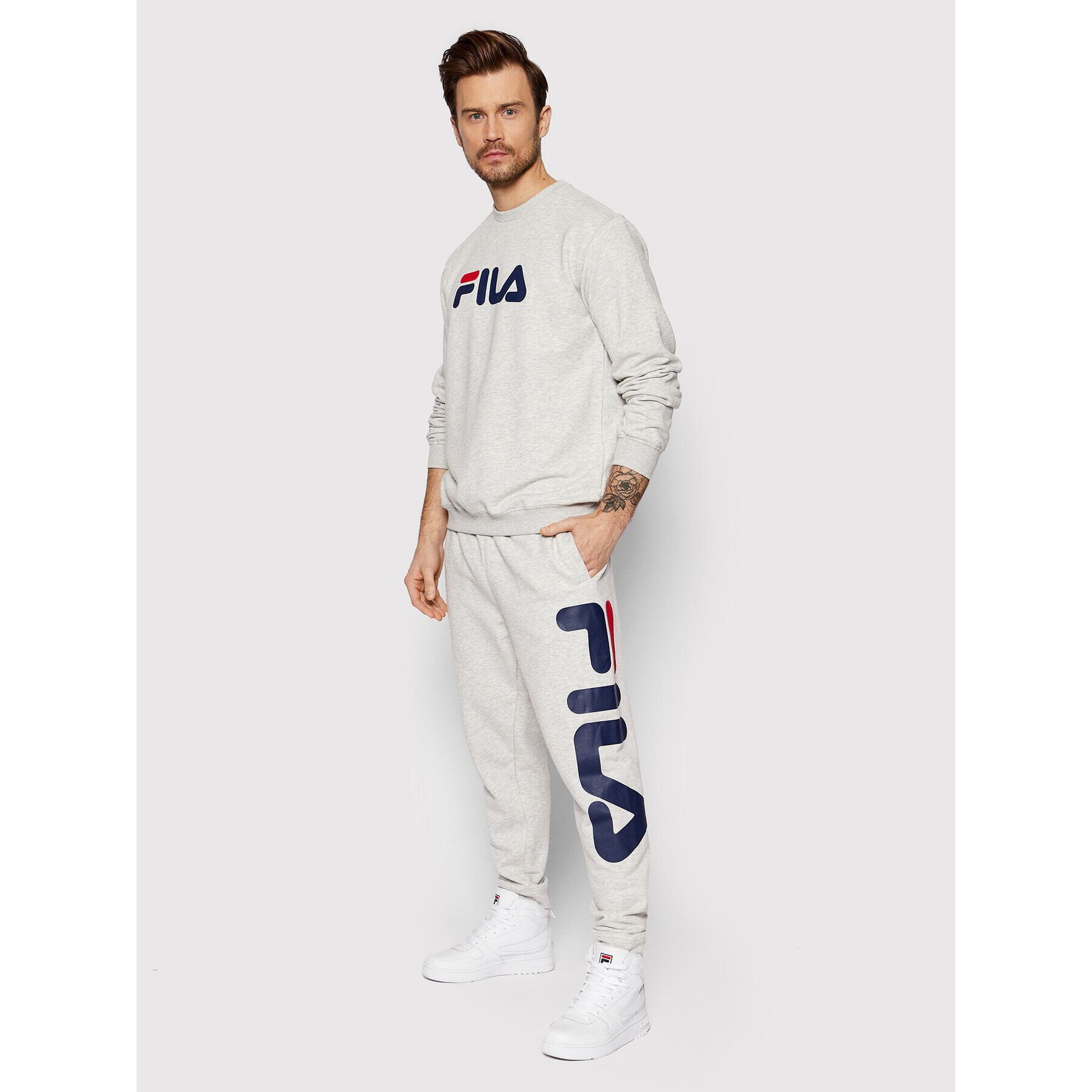 Fila Долнище анцуг Unisex Bronte AU0069 Сив Regular Fit - Pepit.bg