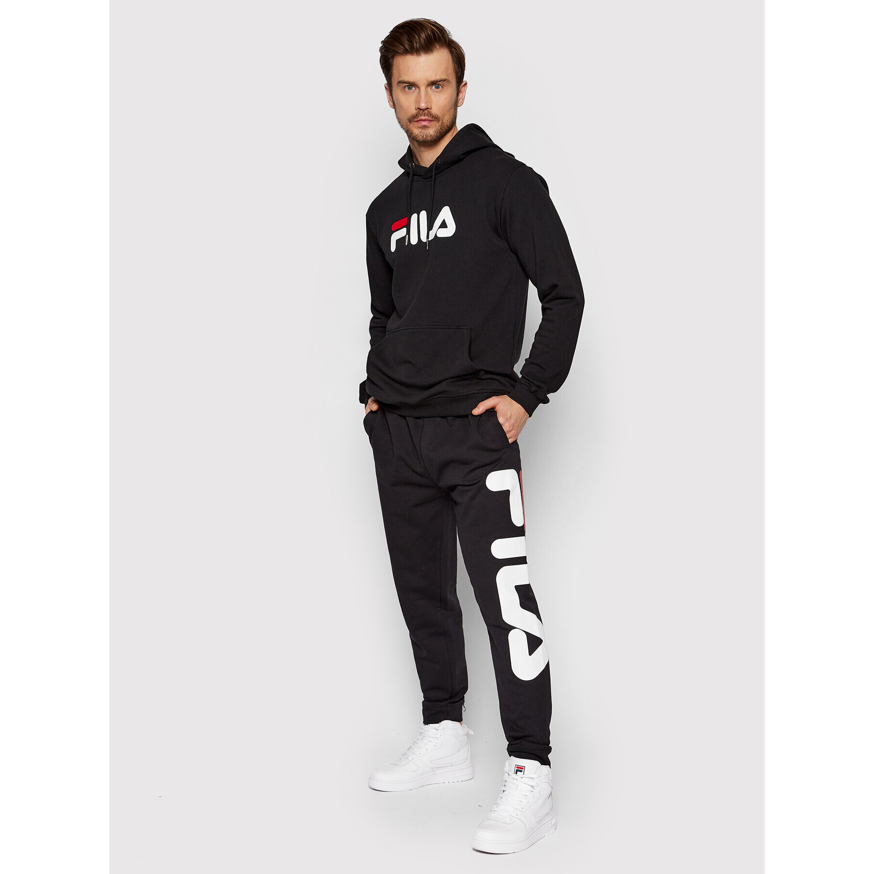 Fila Долнище анцуг Unisex Bronte FAU0069 Черен Regular Fit - Pepit.bg