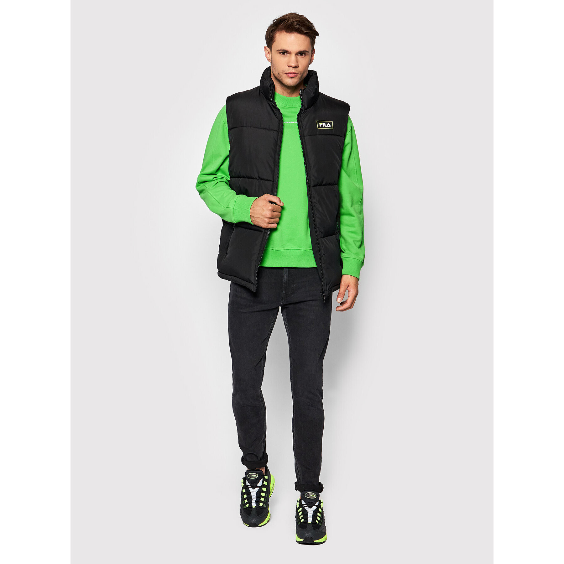 Fila Елек Dik 689034 Черен Regular Fit - Pepit.bg