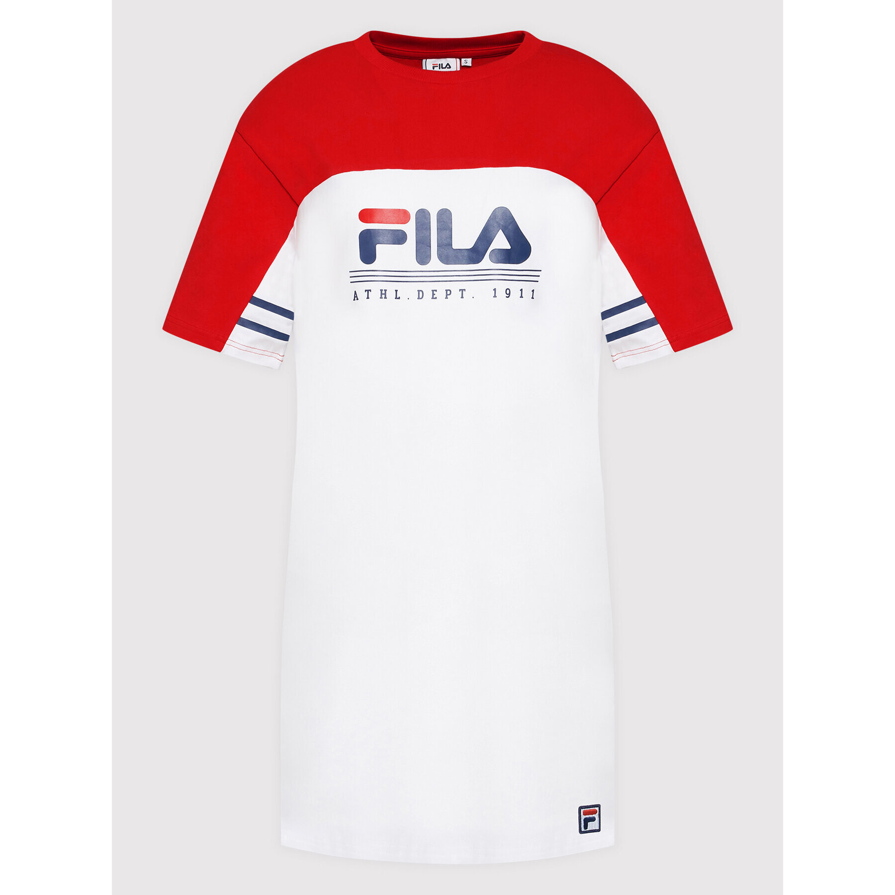 Fila Ежедневна рокля Bauska FAW0148 Бял Regular Fit - Pepit.bg