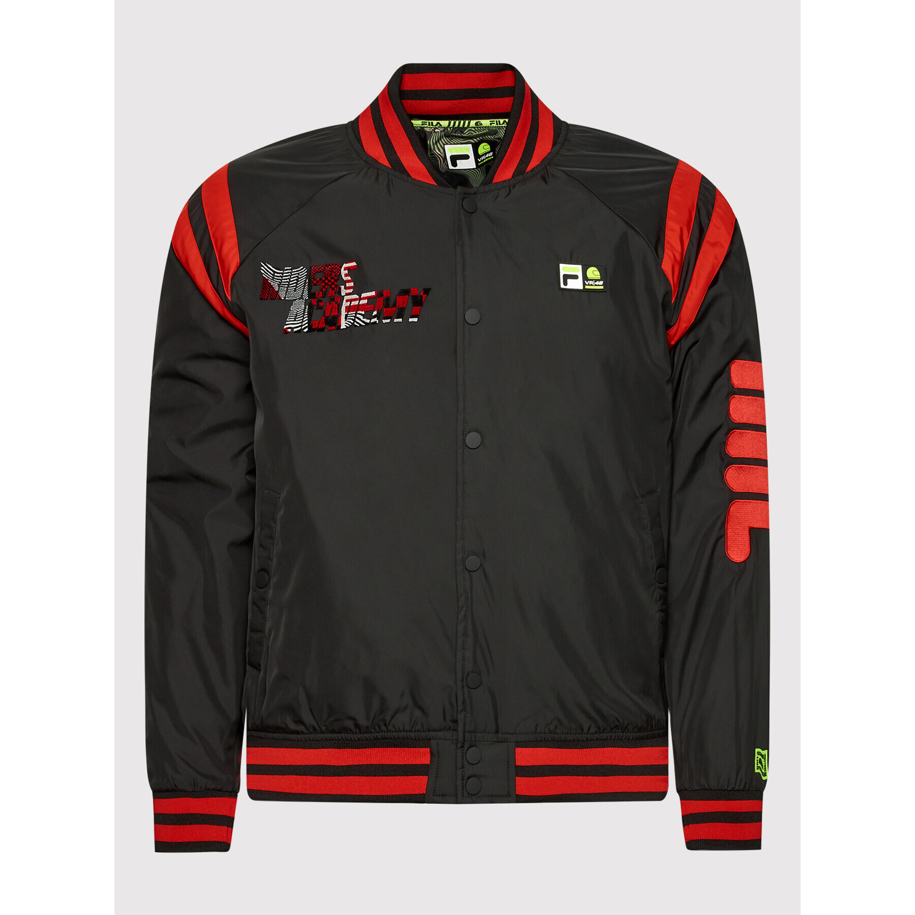 Fila Яке бомбър College FAM0197 Черен Regular Fit - Pepit.bg