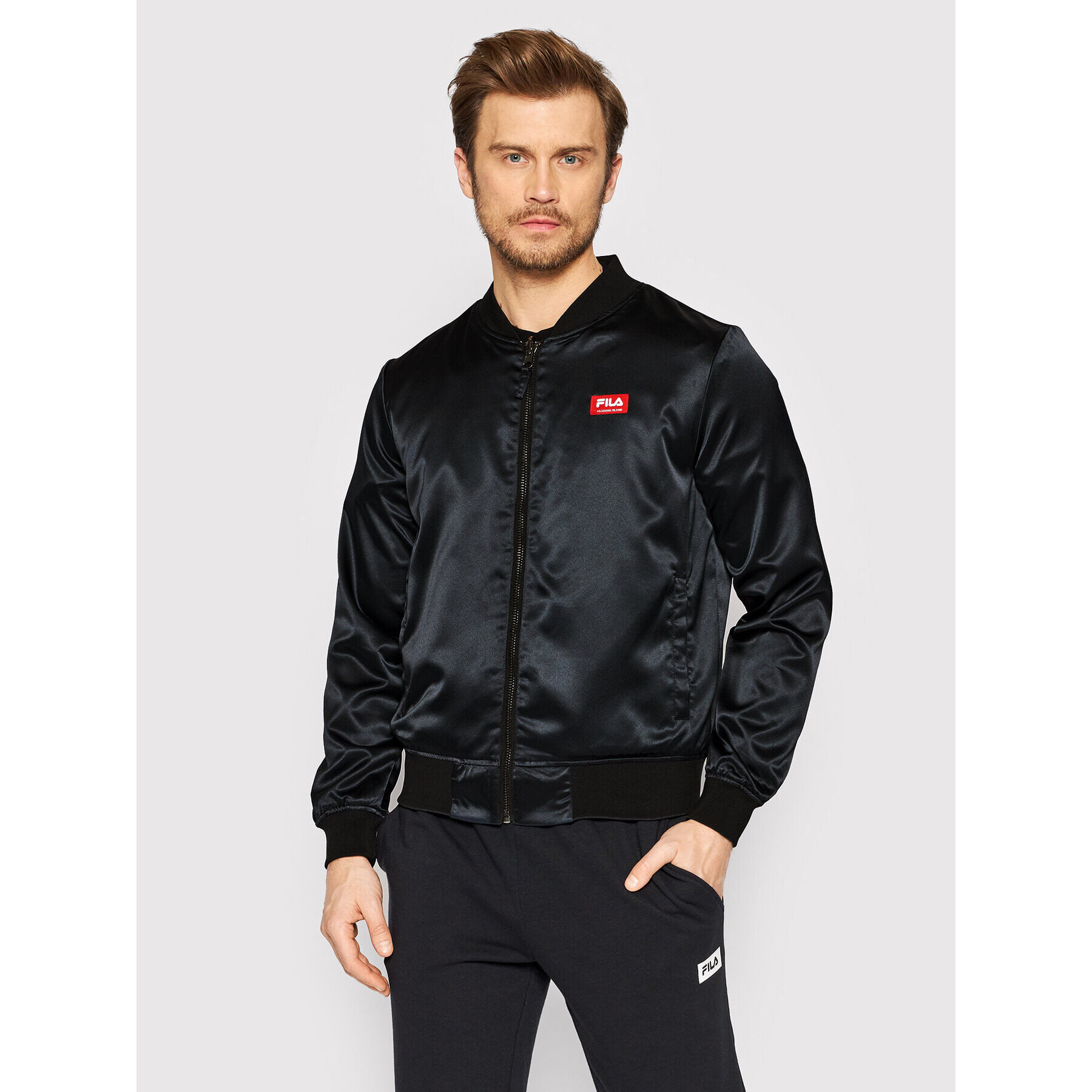 Fila Яке бомбър Troyes FAM0017 Черен Regular Fit - Pepit.bg