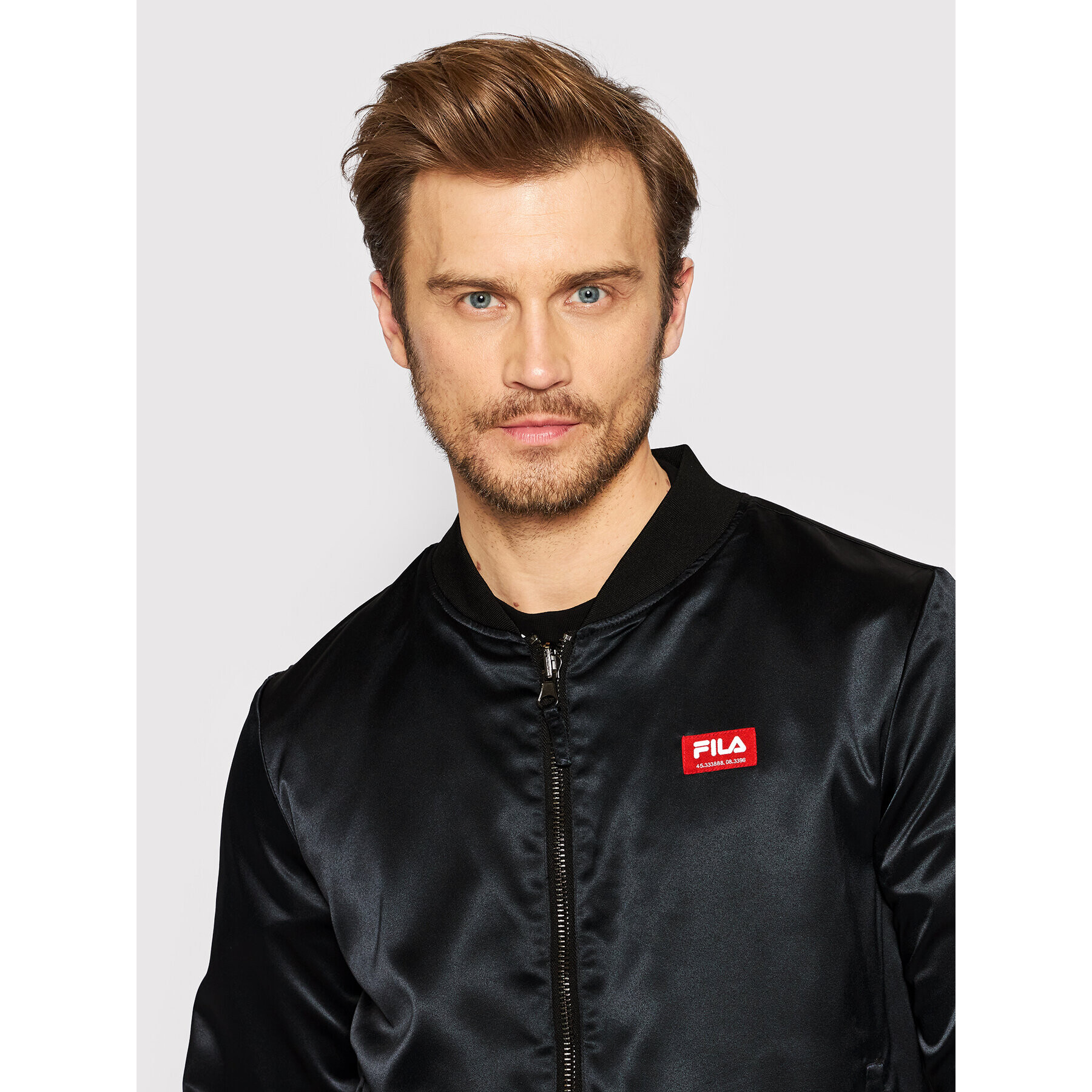 Fila Яке бомбър Troyes FAM0017 Черен Regular Fit - Pepit.bg
