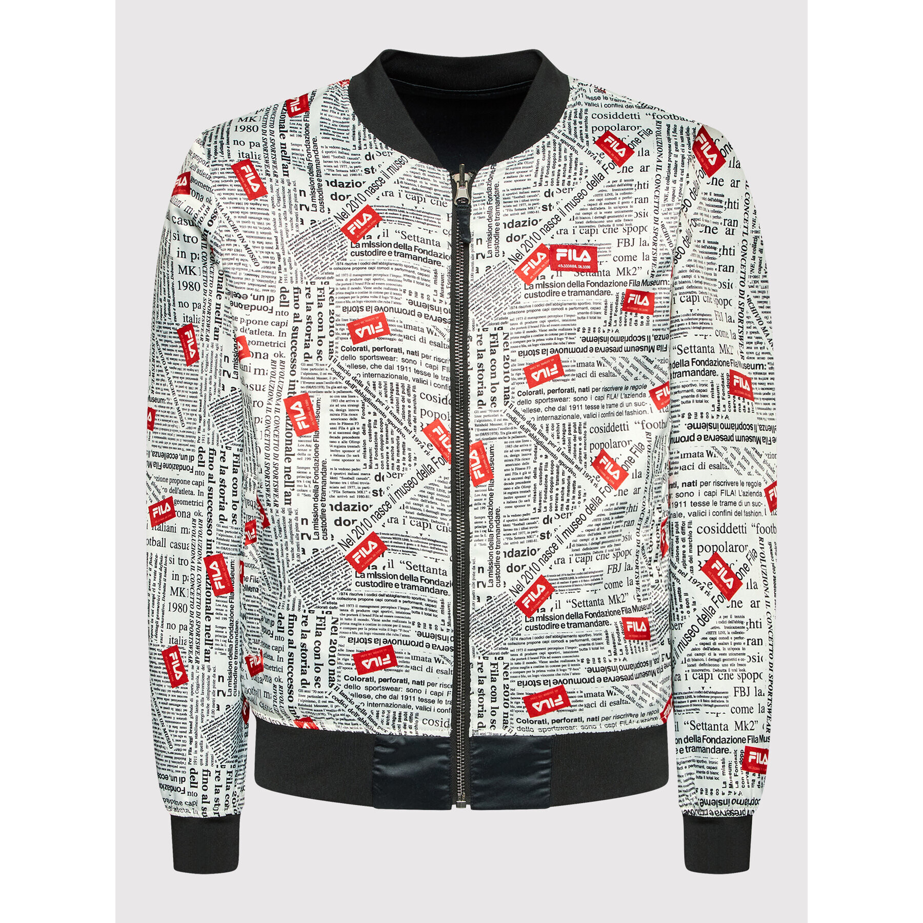 Fila Яке бомбър Troyes FAM0017 Черен Regular Fit - Pepit.bg