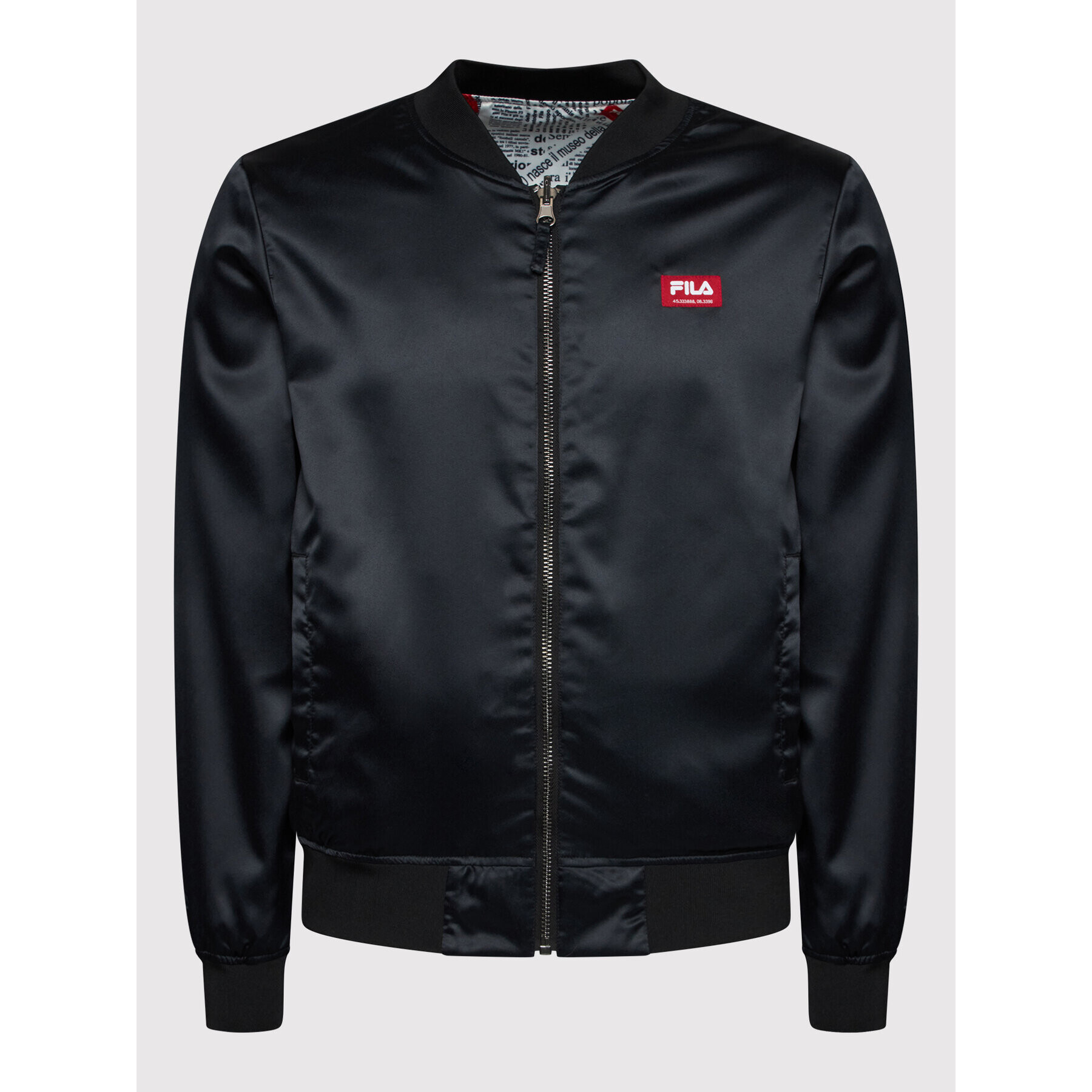 Fila Яке бомбър Troyes FAM0017 Черен Regular Fit - Pepit.bg