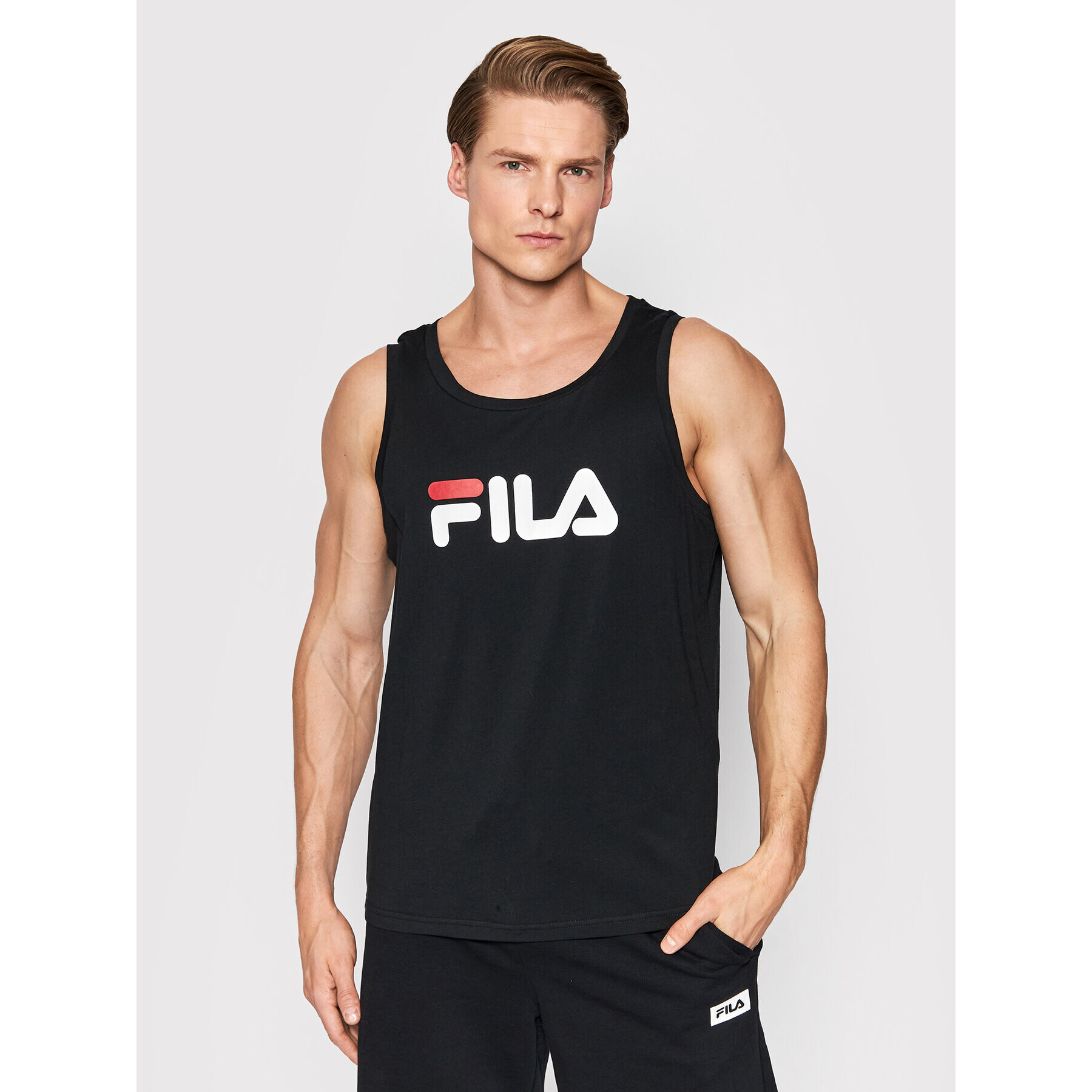 Fila Мъжки топ Bled FAM0084 Черен Regular Fit - Pepit.bg