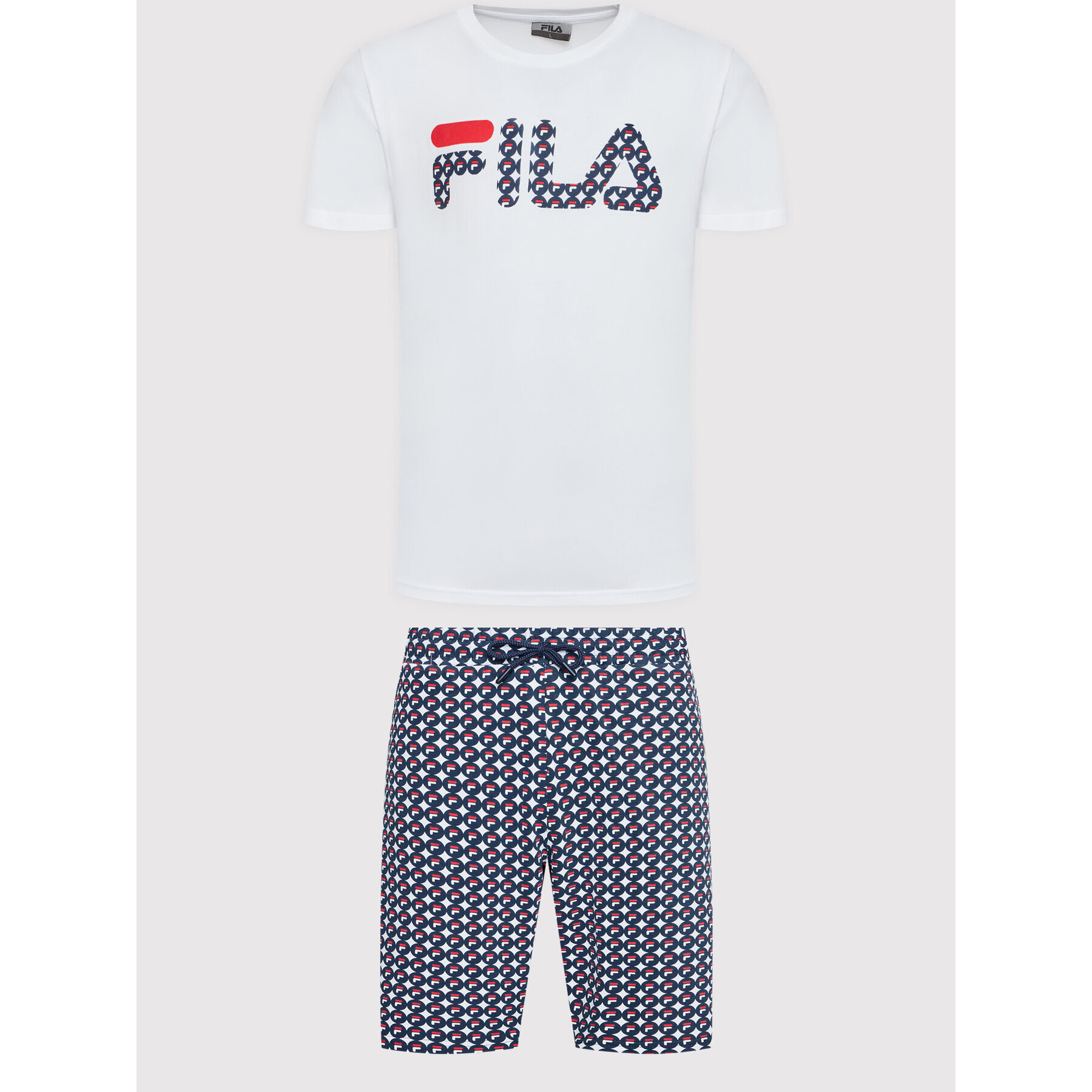 Fila Пижама FPS1098 Бял Regular Fit - Pepit.bg