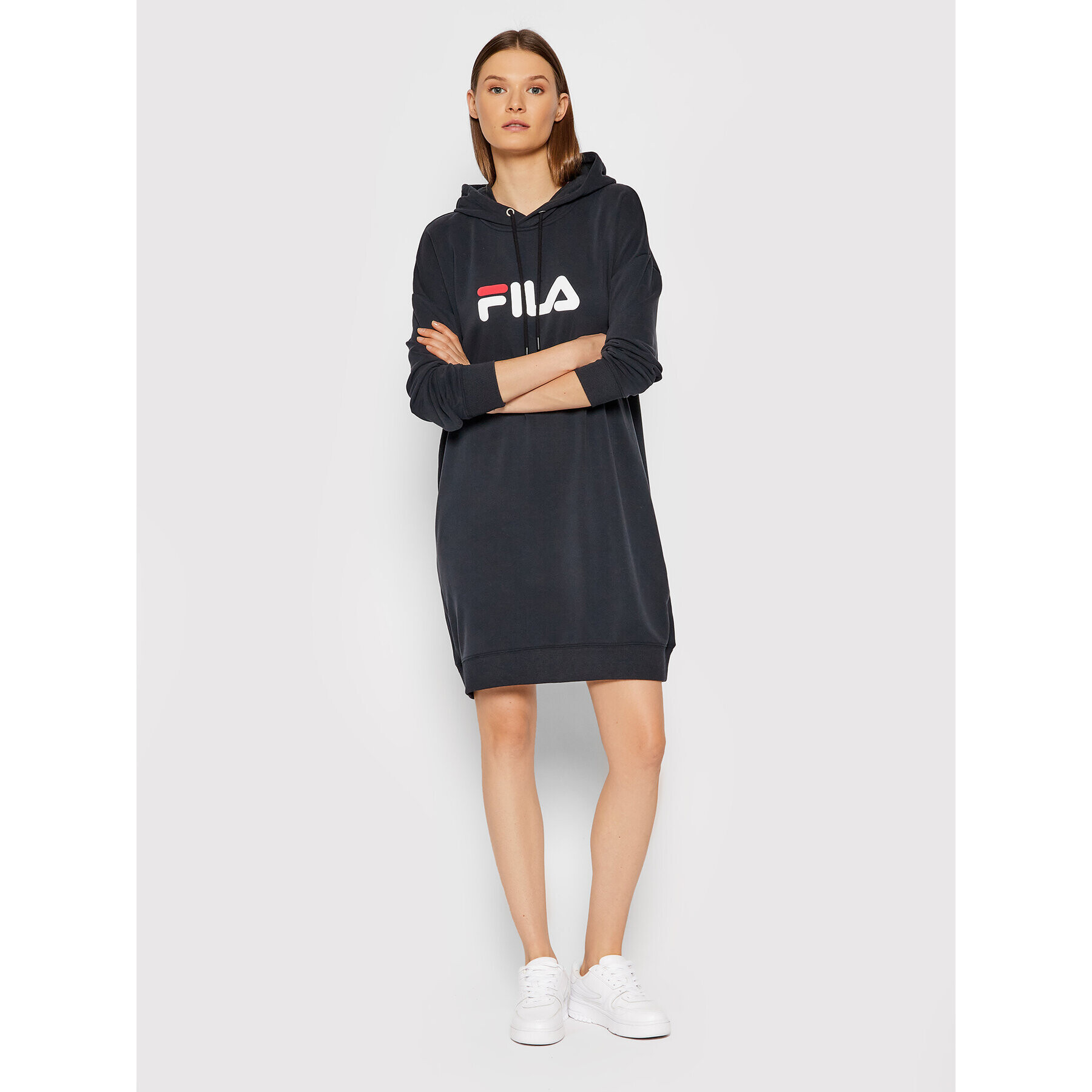 Fila Плетена рокля Elish 688928 Черен Oversize - Pepit.bg