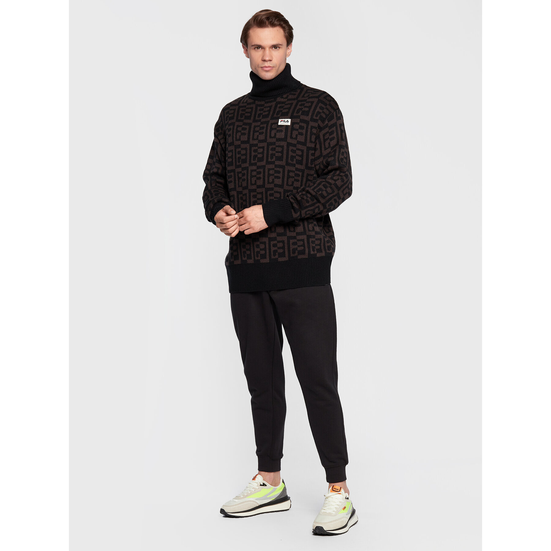 Fila Поло Tolentino FAM0158 Черен Regular Fit - Pepit.bg