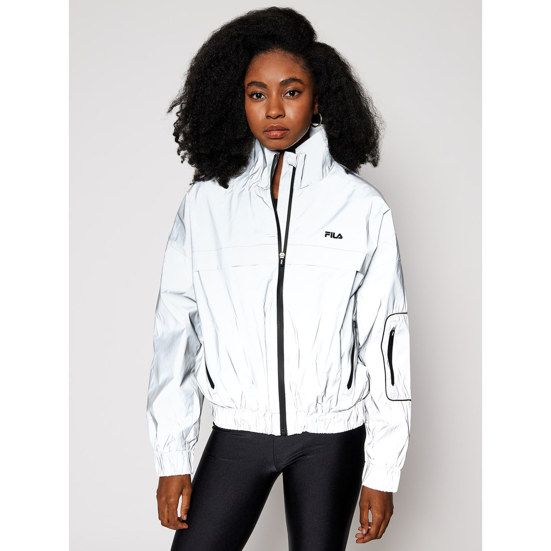 Fila Преходно яке Ume 688063 Сребрист Relaxed Fit - Pepit.bg