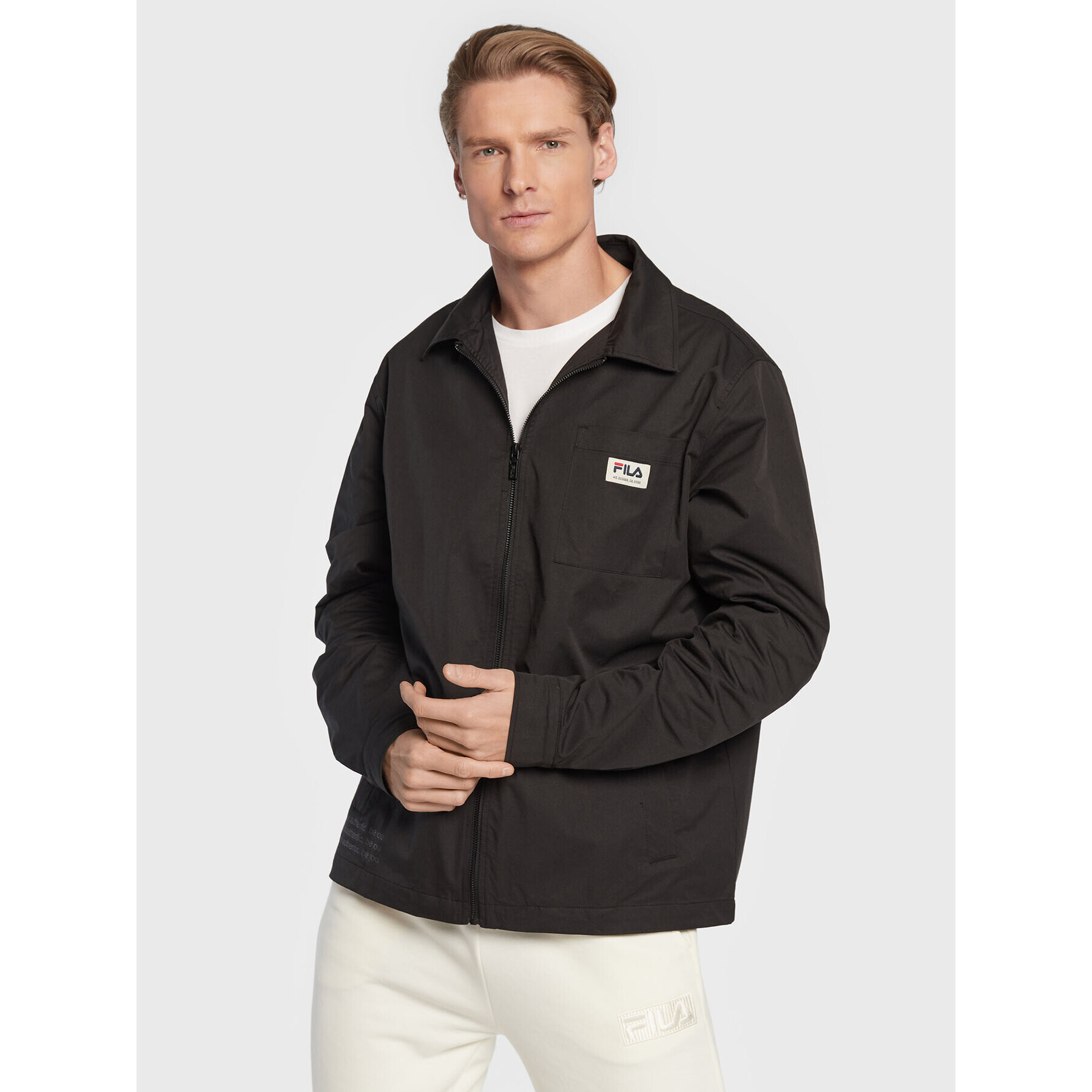 Fila Преходно яке Termoli FAM0148 Черен Regular Fit - Pepit.bg