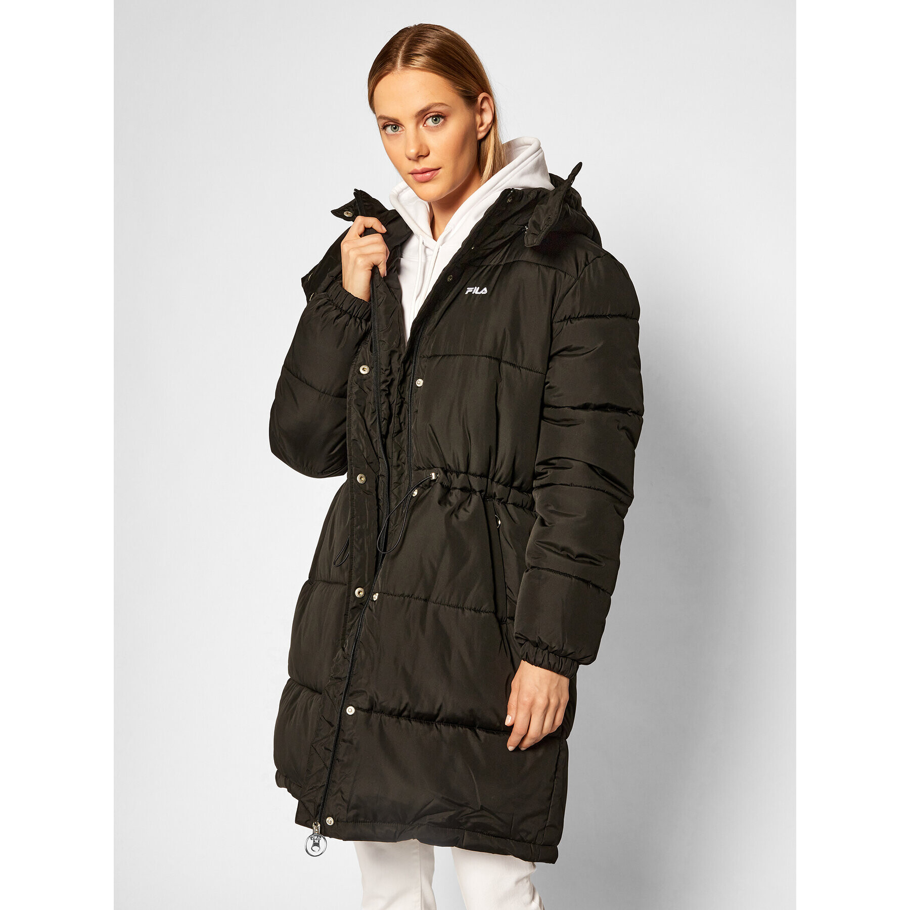 Fila Пухено яке 687934 Черен Regular Fit - Pepit.bg