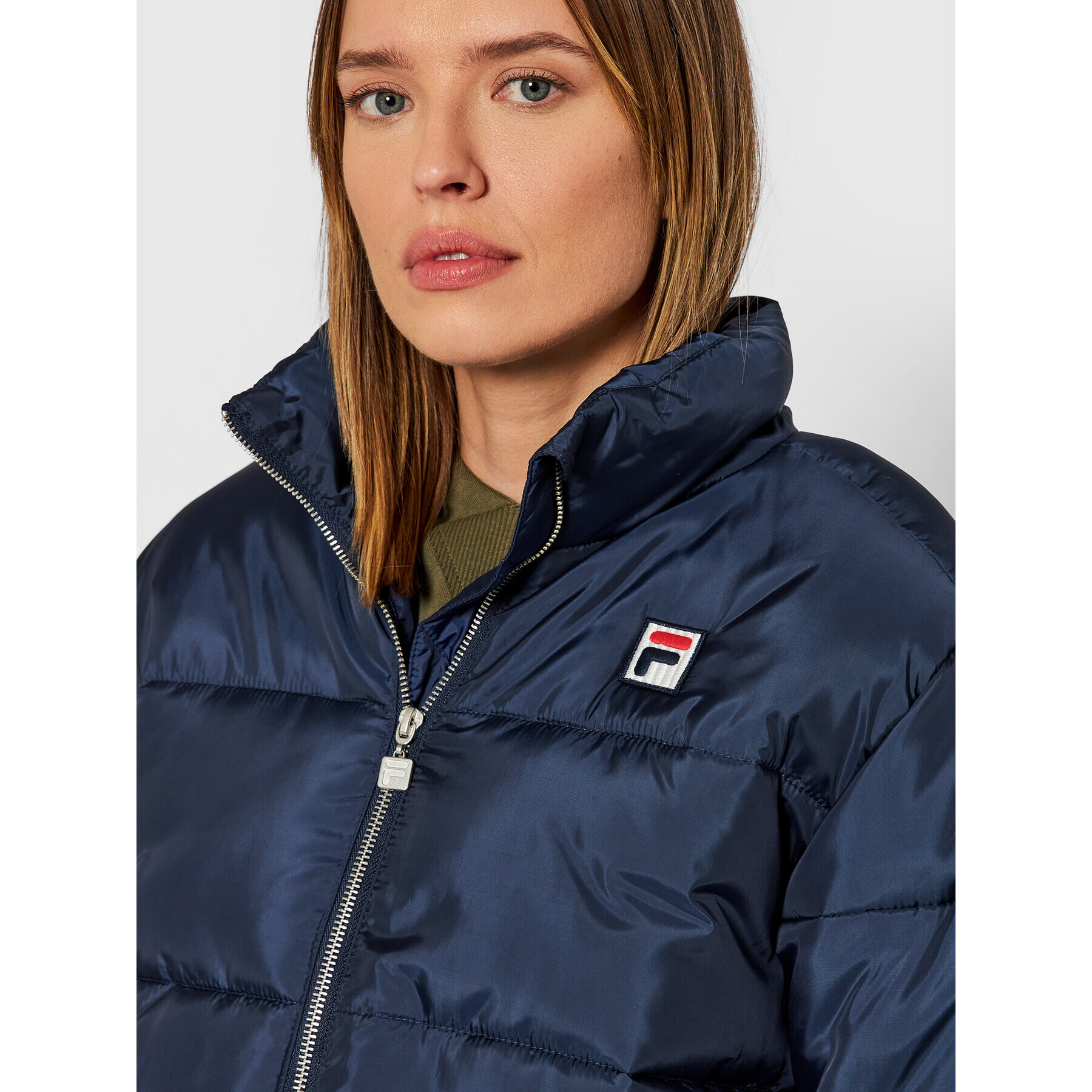 Fila Пухено яке Chaylse 688973 Тъмносин Regular Fit - Pepit.bg