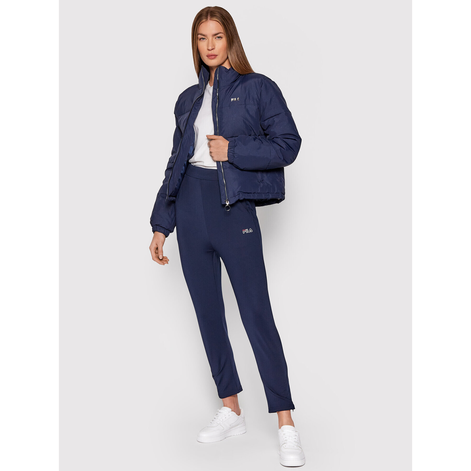 Fila Пухено яке Debra 689004 Тъмносин Regular Fit - Pepit.bg