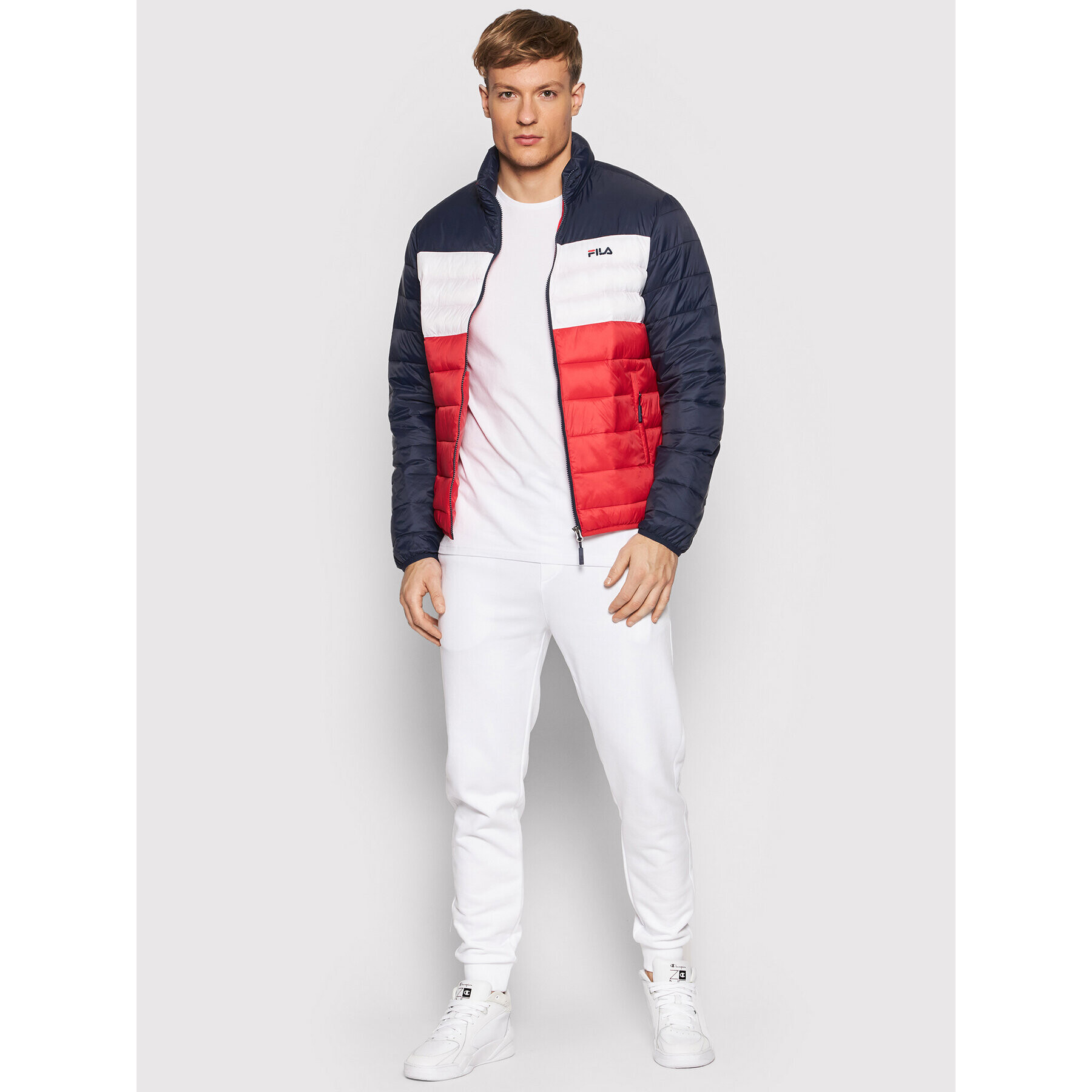 Fila Пухено яке Emory 688939 Тъмносин Regular Fit - Pepit.bg
